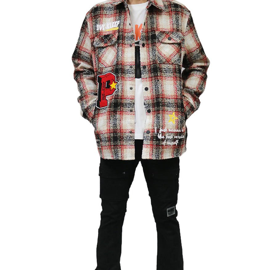 PEYOTO Men's Oversize Heavy Flannel Outer Shirket - Love to KleepMen's Heavy Flannel Oversize Outer ShirtKLEEPLove to Kleep