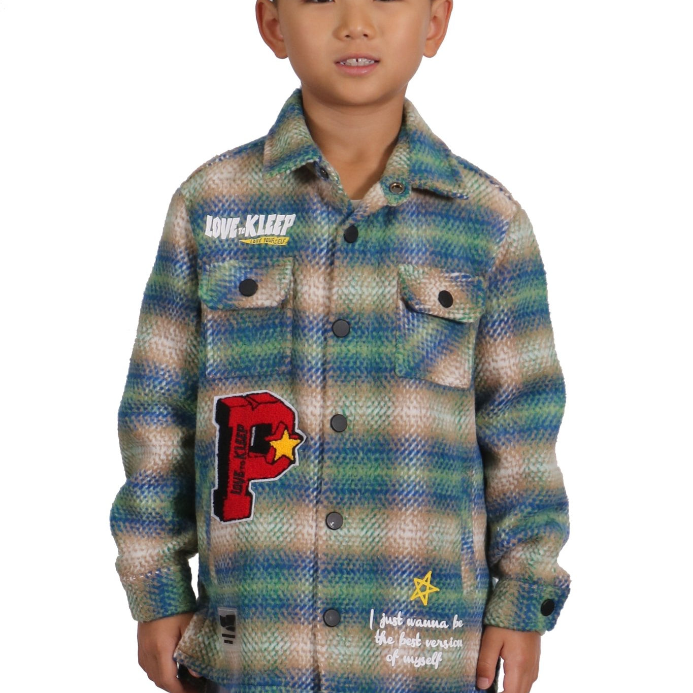 LAWN Kid's Oversize Flannel outer shirket - Love to KleepShirts & TopsKLEEPLove to Kleep