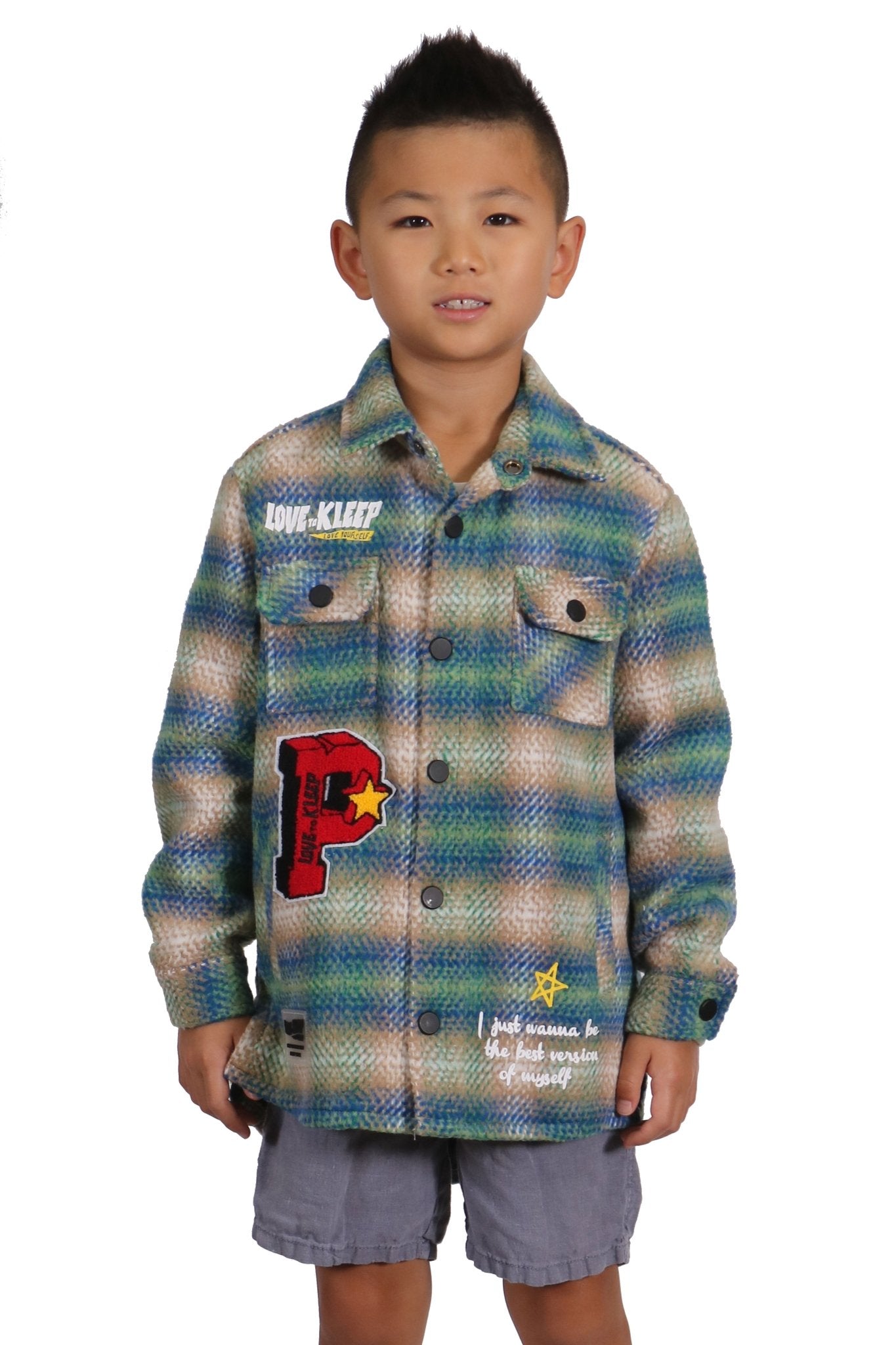 LAWN Kid's Oversize Flannel outer shirket - Love to KleepShirts & TopsKLEEPLove to Kleep