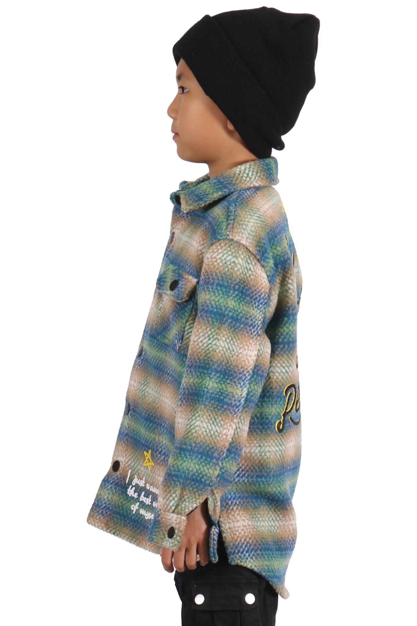 LAWN Kid's Oversize Flannel outer shirket - Love to KleepShirts & TopsKLEEPLove to Kleep