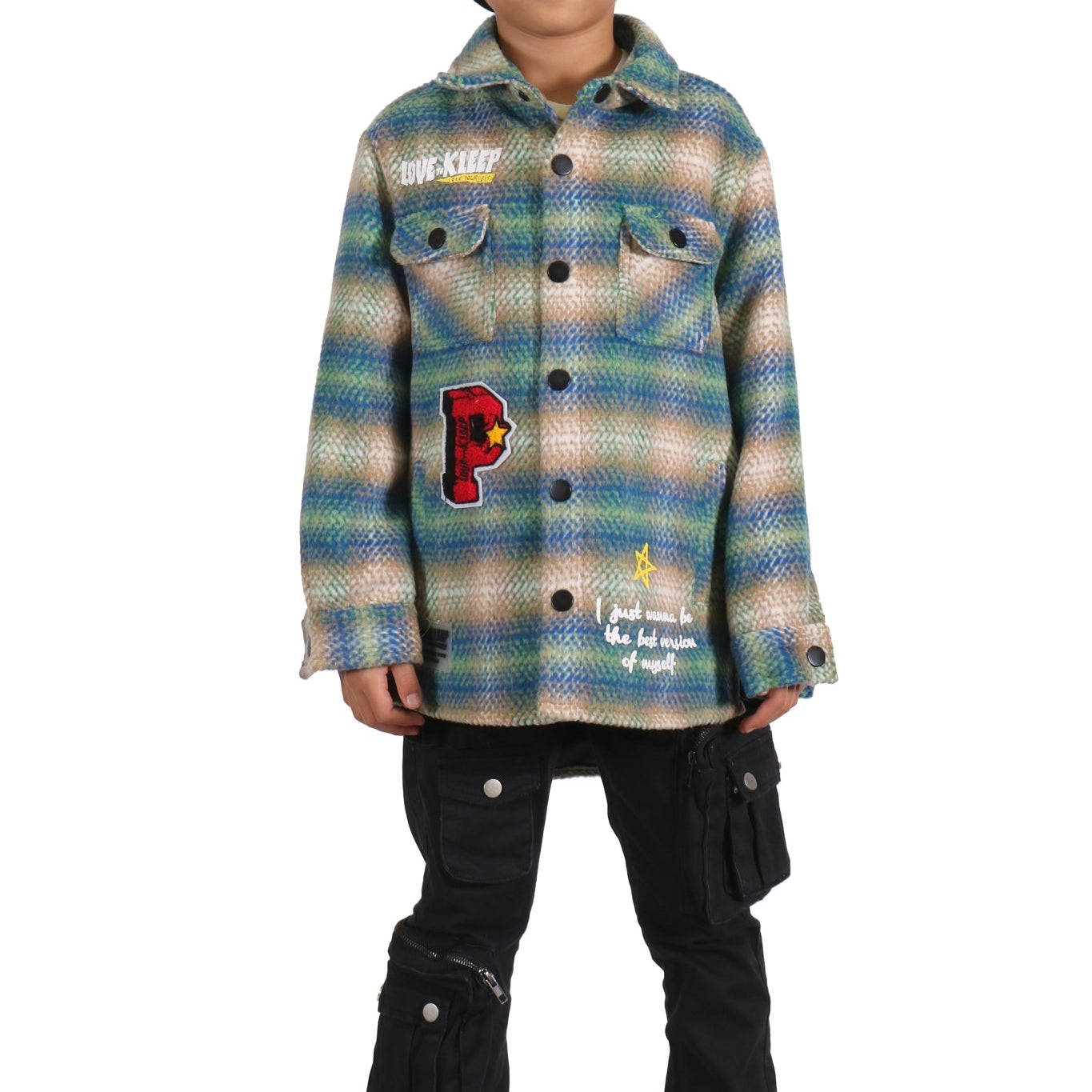 LAWN Kid's Oversize Flannel outer shirket - Love to KleepShirts & TopsKLEEPLove to Kleep