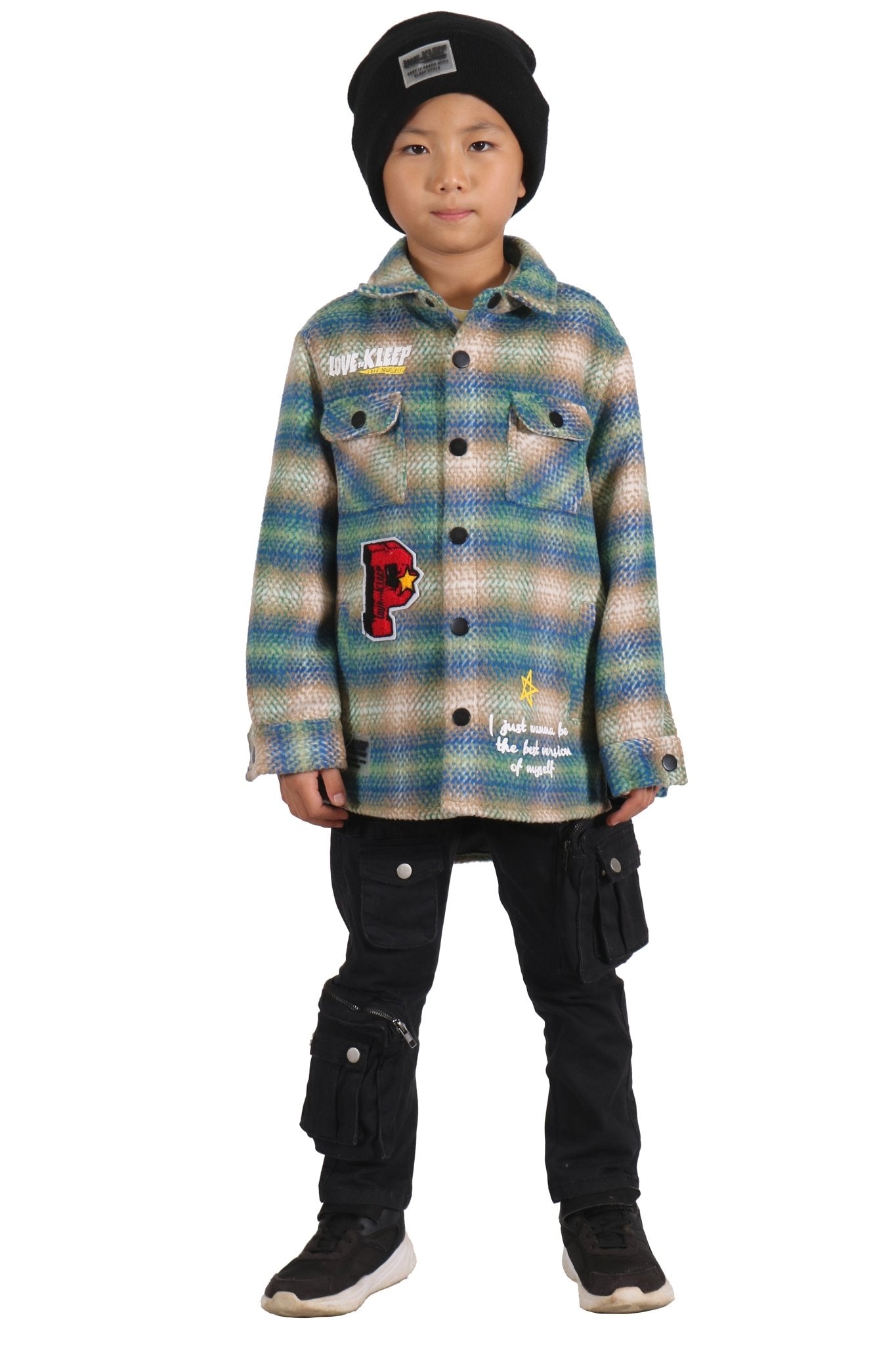 LAWN Kid's Oversize Flannel outer shirket - Love to KleepShirts & TopsKLEEPLove to Kleep