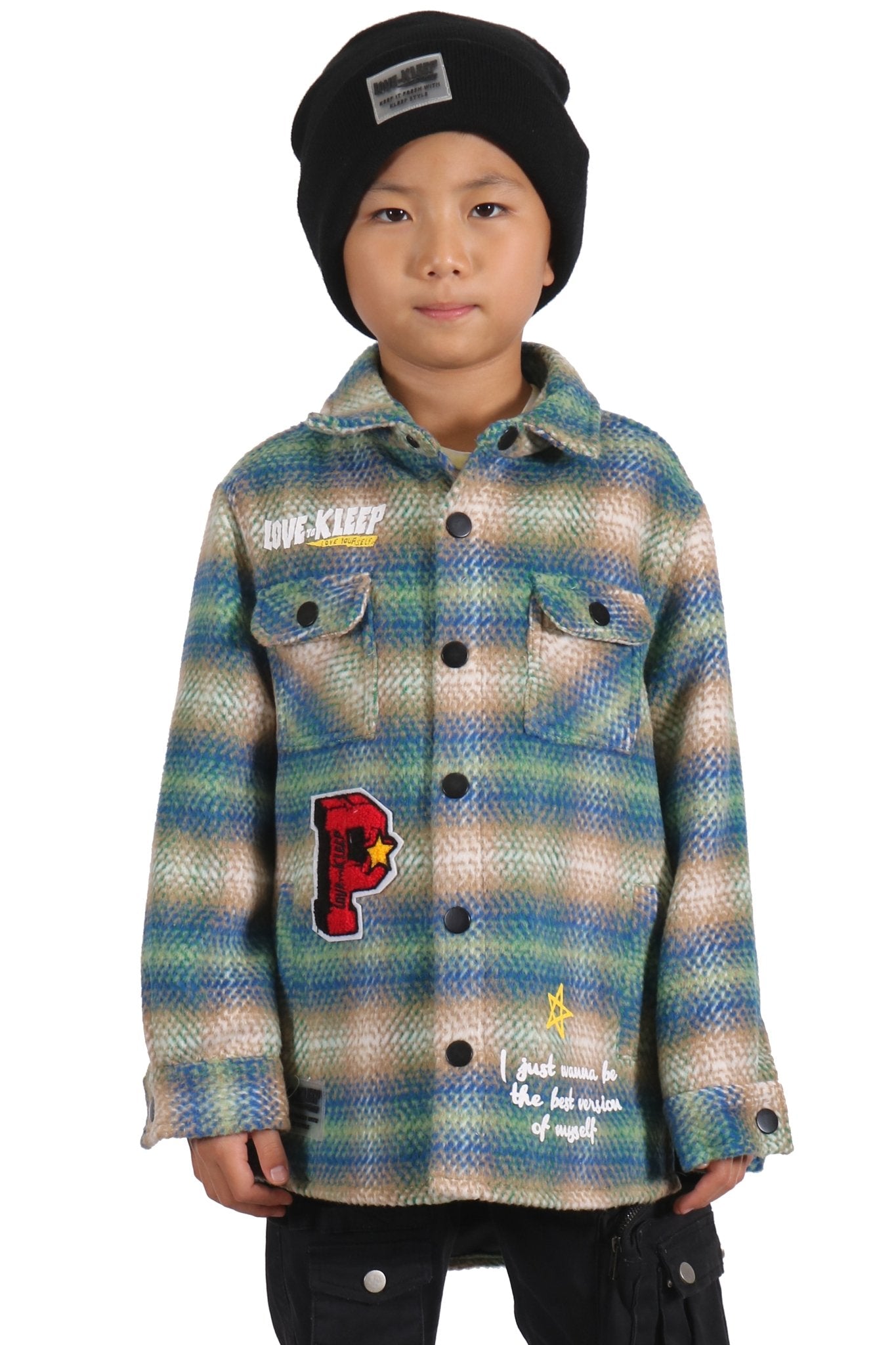 LAWN Kid's Oversize Flannel outer shirket - Love to KleepShirts & TopsKLEEPLove to Kleep