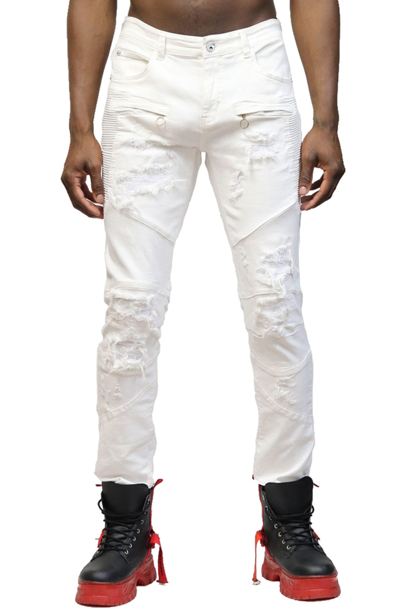 Birch Premium Washed Skinny White Denim Pants - Love to KleepMen's PantsKLEEPLove to Kleep