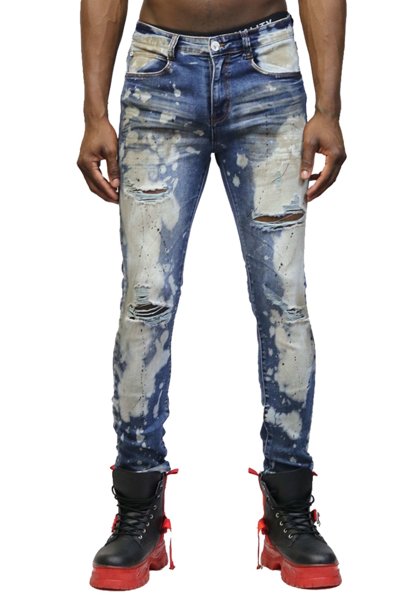 Moss Washed Skinny Denim Pants - Love to KleepMen's PantsKLEEPLove to Kleep