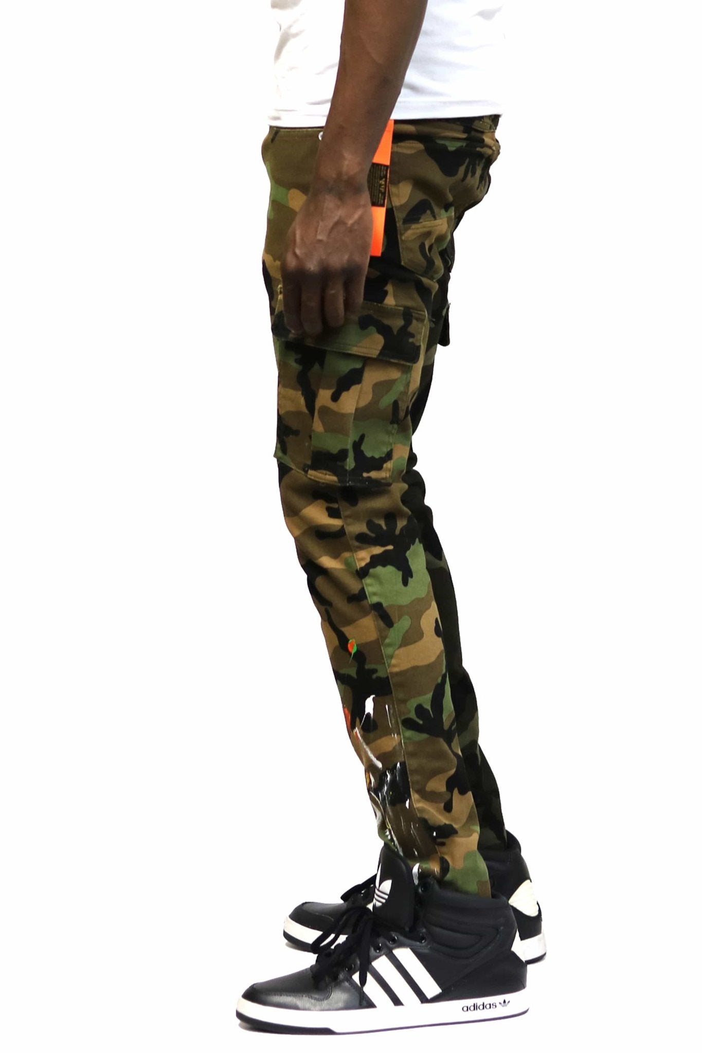 KLEEP Wildstone Limited Premium Washed Mixed Camo Half and Half Skinny Twill Pants. 40