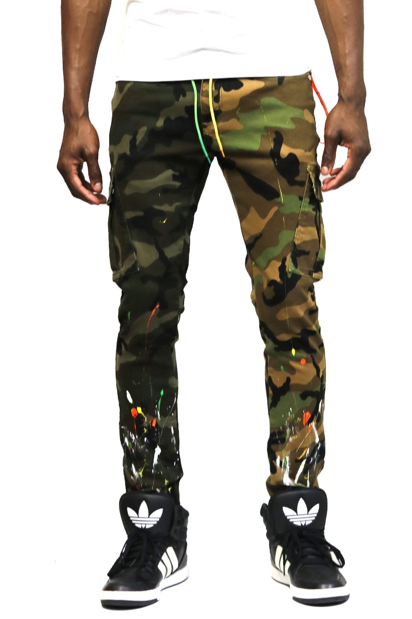 Wildstone Limited Premium Washed Mixed Camo Half and Half Skinny Twill Pants. - Love to KleepMen's PantsKLEEPLove to Kleep