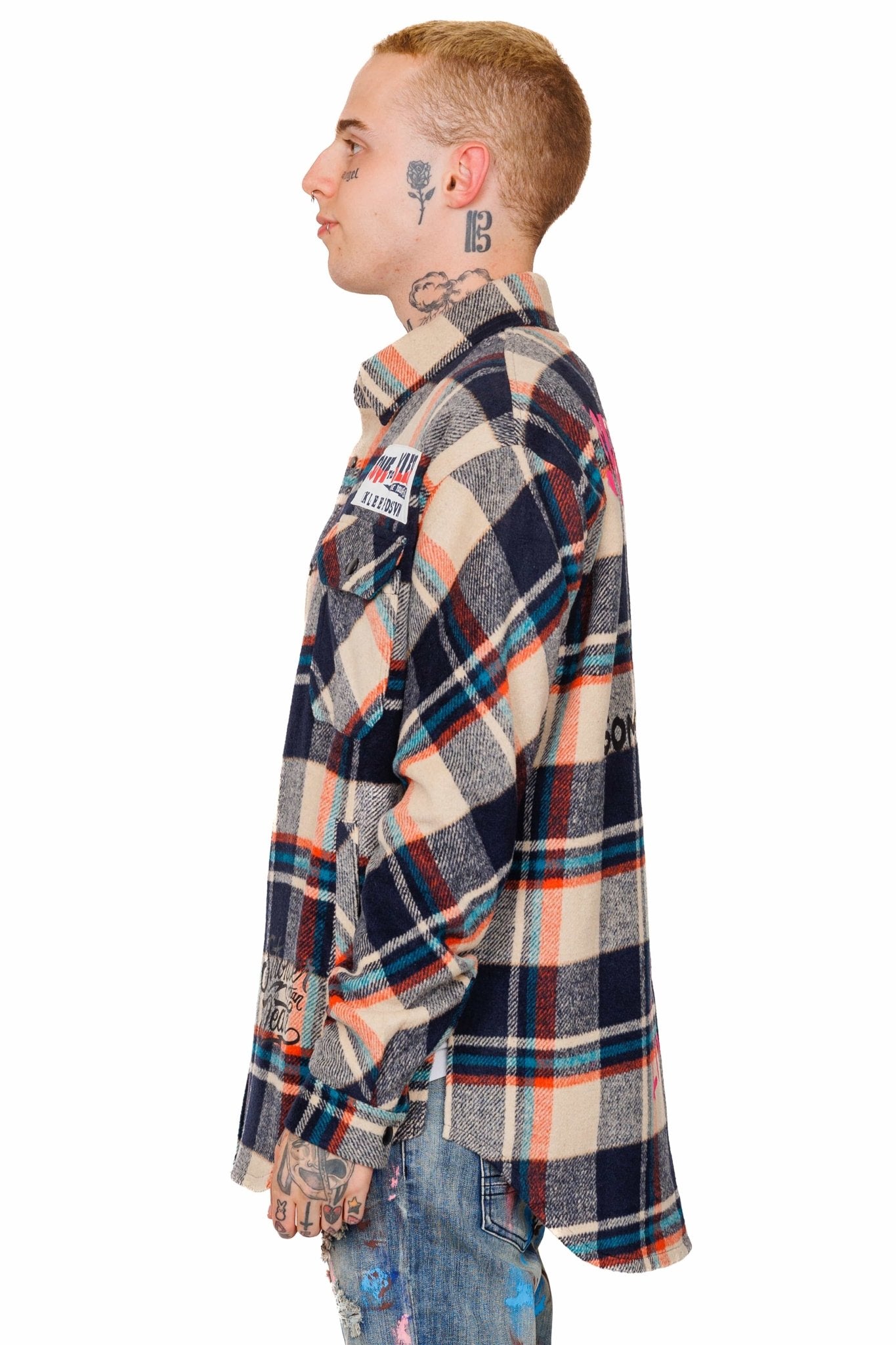 BOEUF Men's premium heavy flannel jacket type shirt - Love to KleepMen's Heavy Flannel Oversize Outer ShirtKLEEPLove to Kleep