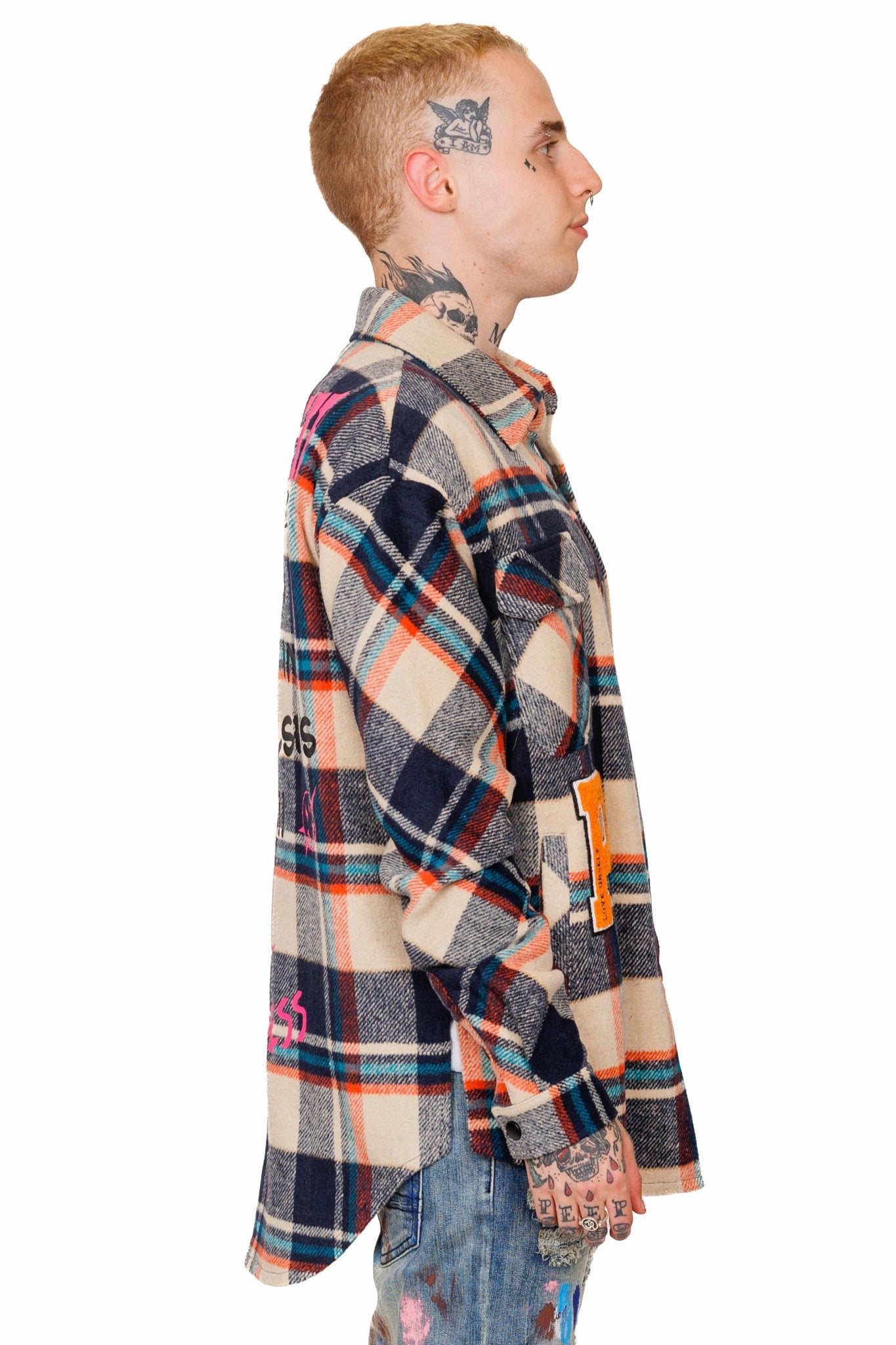 BOEUF Men's premium heavy flannel jacket type shirt - Love to KleepMen's Heavy Flannel Oversize Outer ShirtKLEEPLove to Kleep