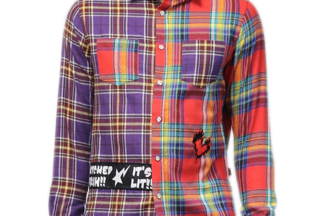 COTE Men's Premium half & half flannel Button - down Shirt - Love to KleepMen's ShirtKLEEPLove to Kleep