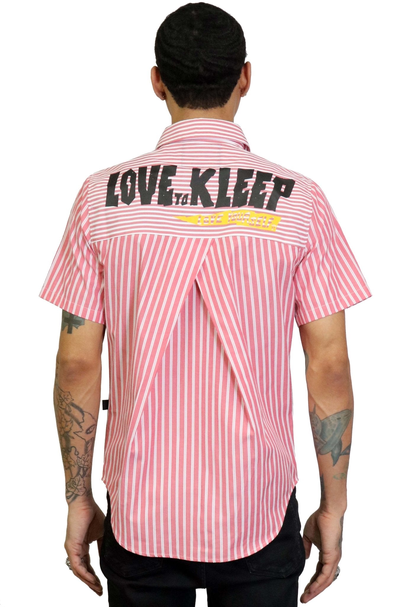 REEVESE Men's premium shortsleeve buttondown shirt - Love to KleepMen's ShirtKLEEPLove to Kleep