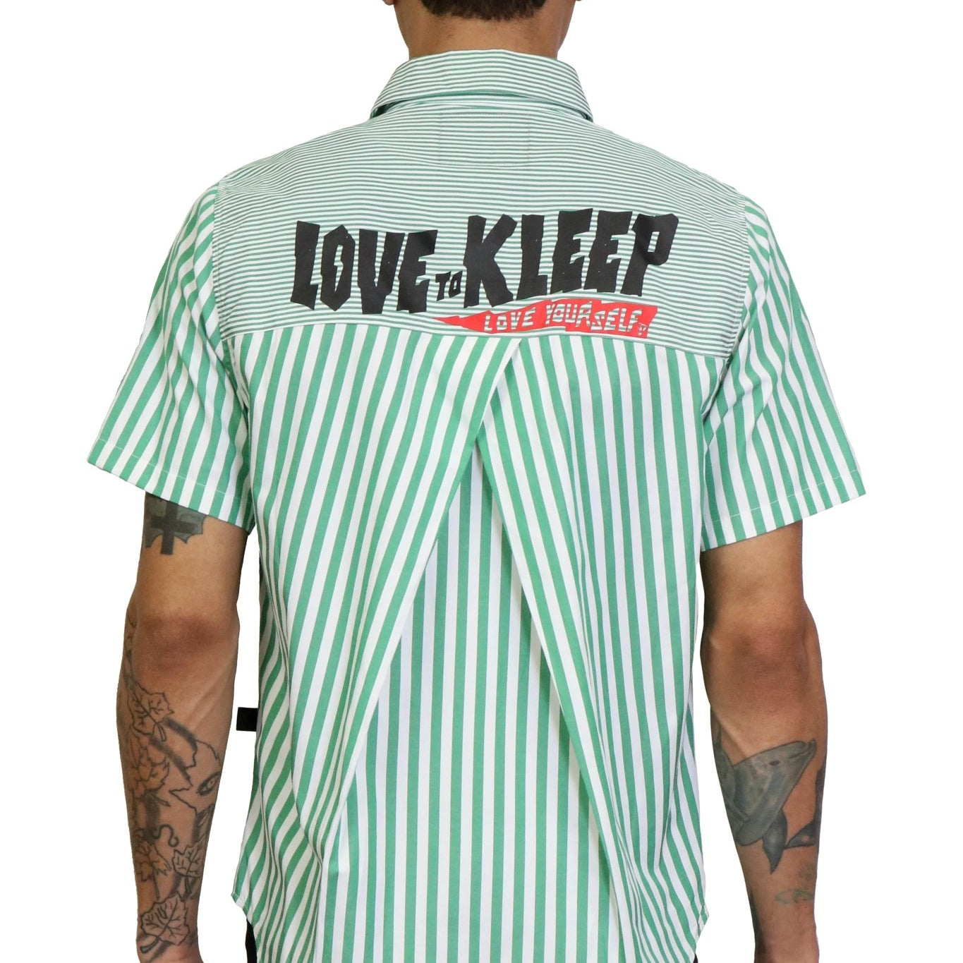 VEN Men's premium shortsleeve buttondown shirt - Love to KleepMen's ShirtKLEEPLove to Kleep