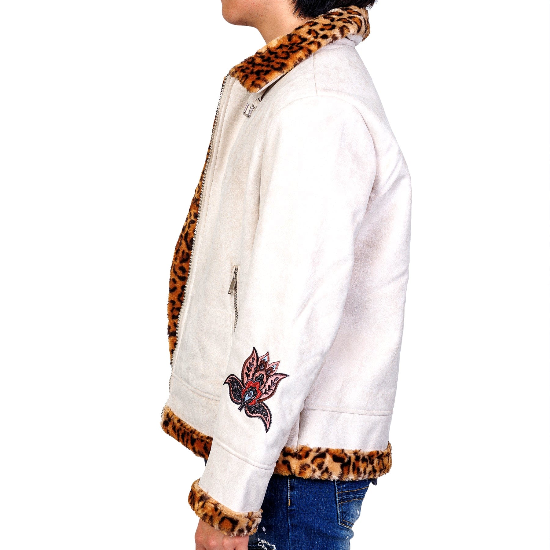 Men's Leopard Suede jacket