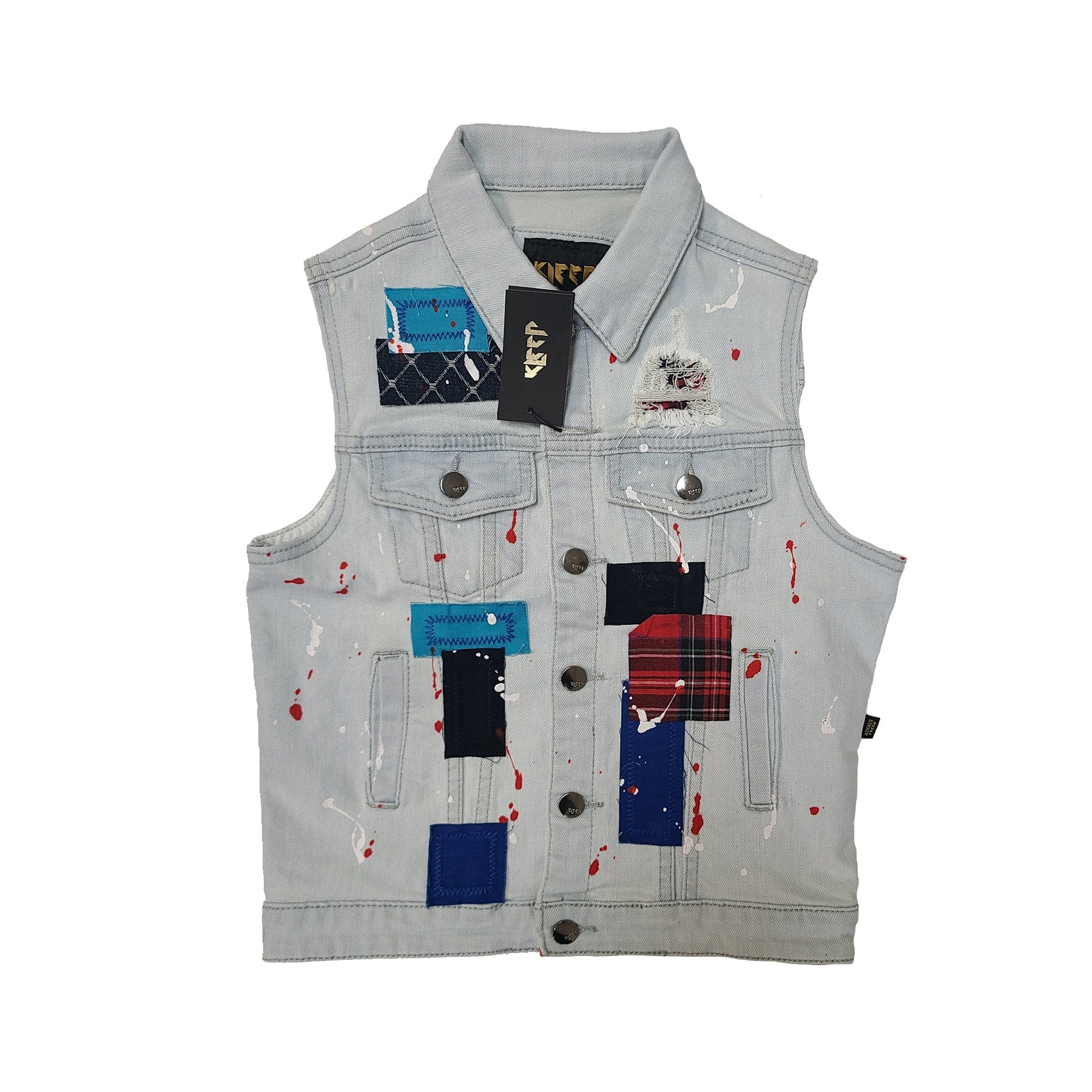 KLEEP Kid's Jacket Blush Kid's Premium Washed Denim Vest Jacket