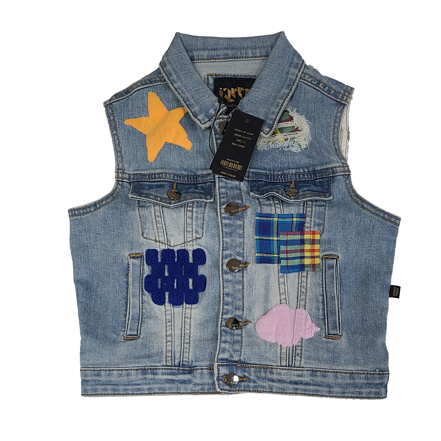KLEEP Kid's Jacket Calypso Kid's Premium Washed Denim Vest Jacket