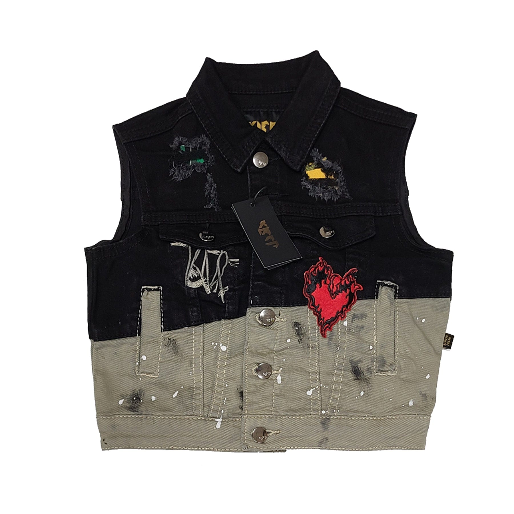 KLEEP Kid's Jacket Flynn Kid's Premium Washed Denim Vest Jacket