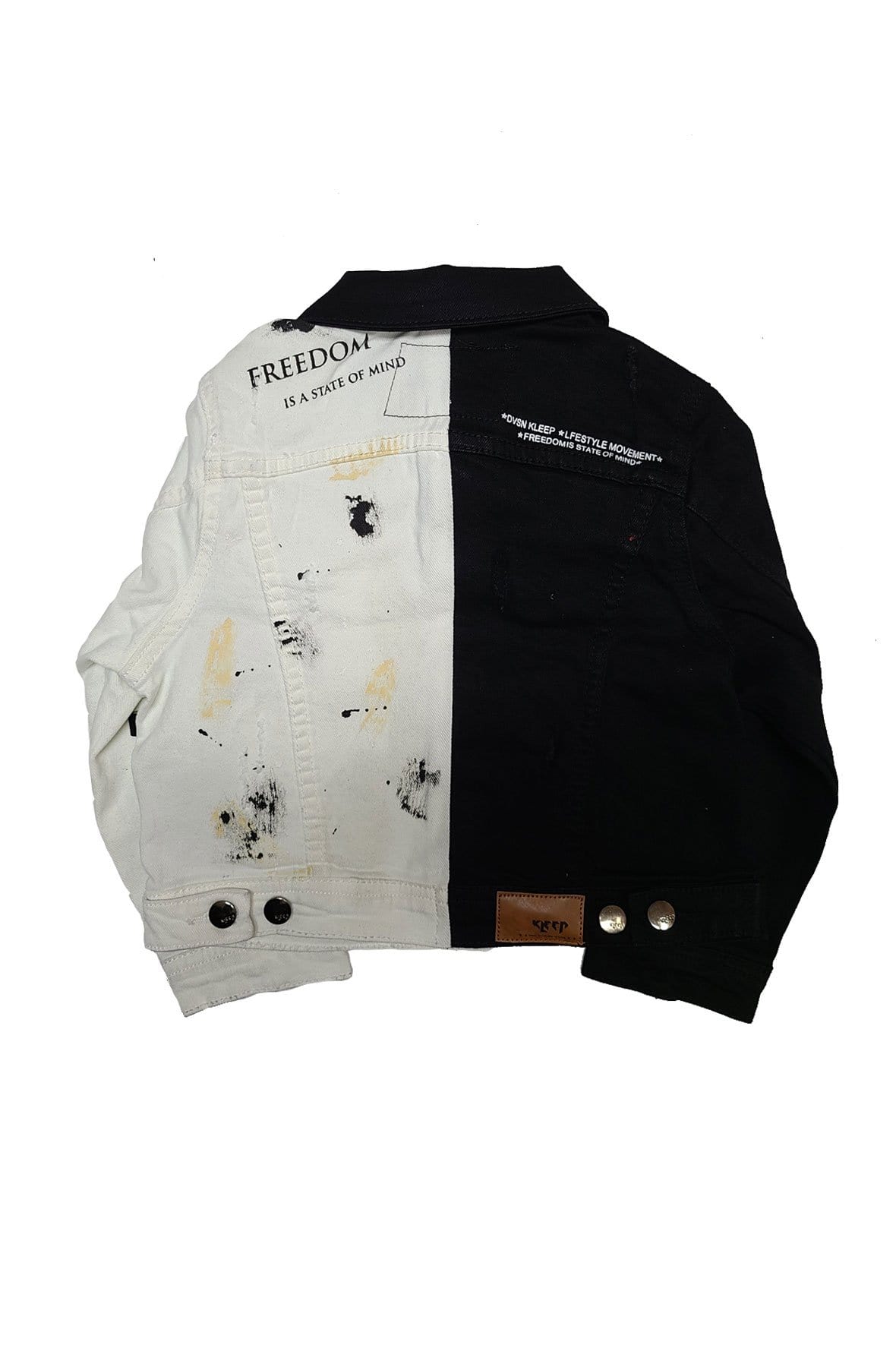 KLEEP Kid's Jacket Pristine Kid's Heavy Washed Half and Half Twill Jacket for Kids