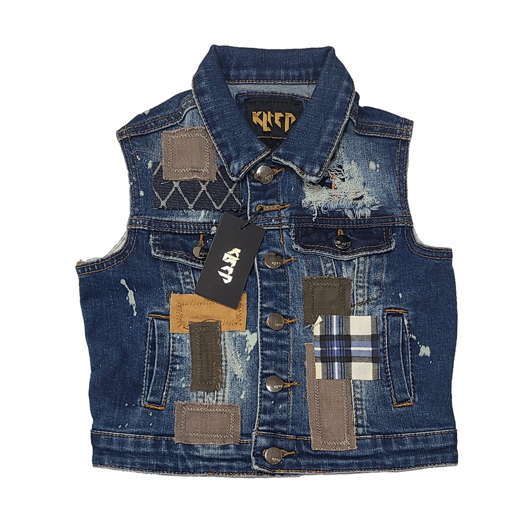 KLEEP Kid's Jacket Rapose Kid's Premium Washed Denim Vest Jacket