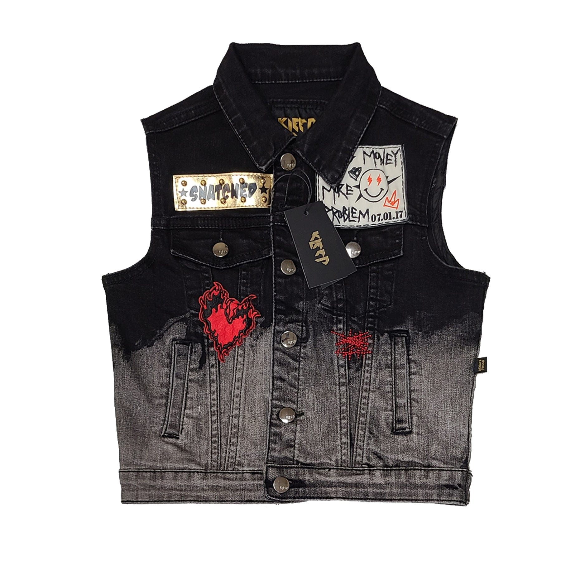 KLEEP Kid's Jacket Sedona Kid's Premium Washed Denim Vest Jacket