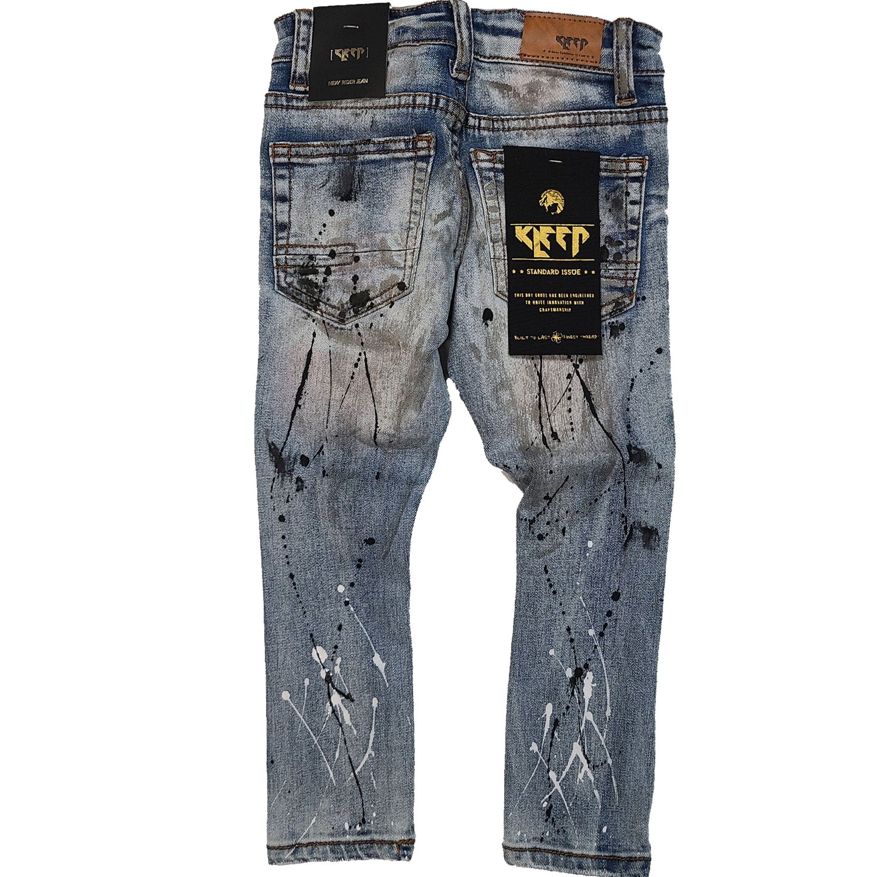 KLEEP Kid's Pants Dove Kid's Washed Stretching Denim Pants