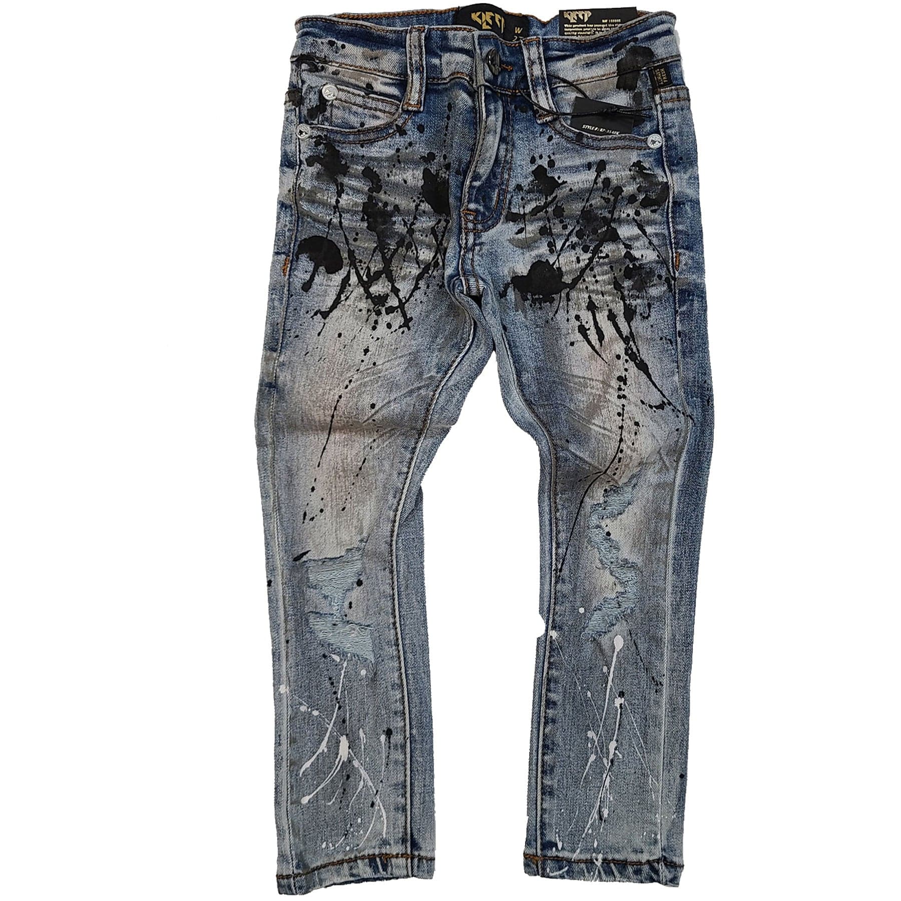 KLEEP Kid's Pants Dove Kid's Washed Stretching Denim Pants