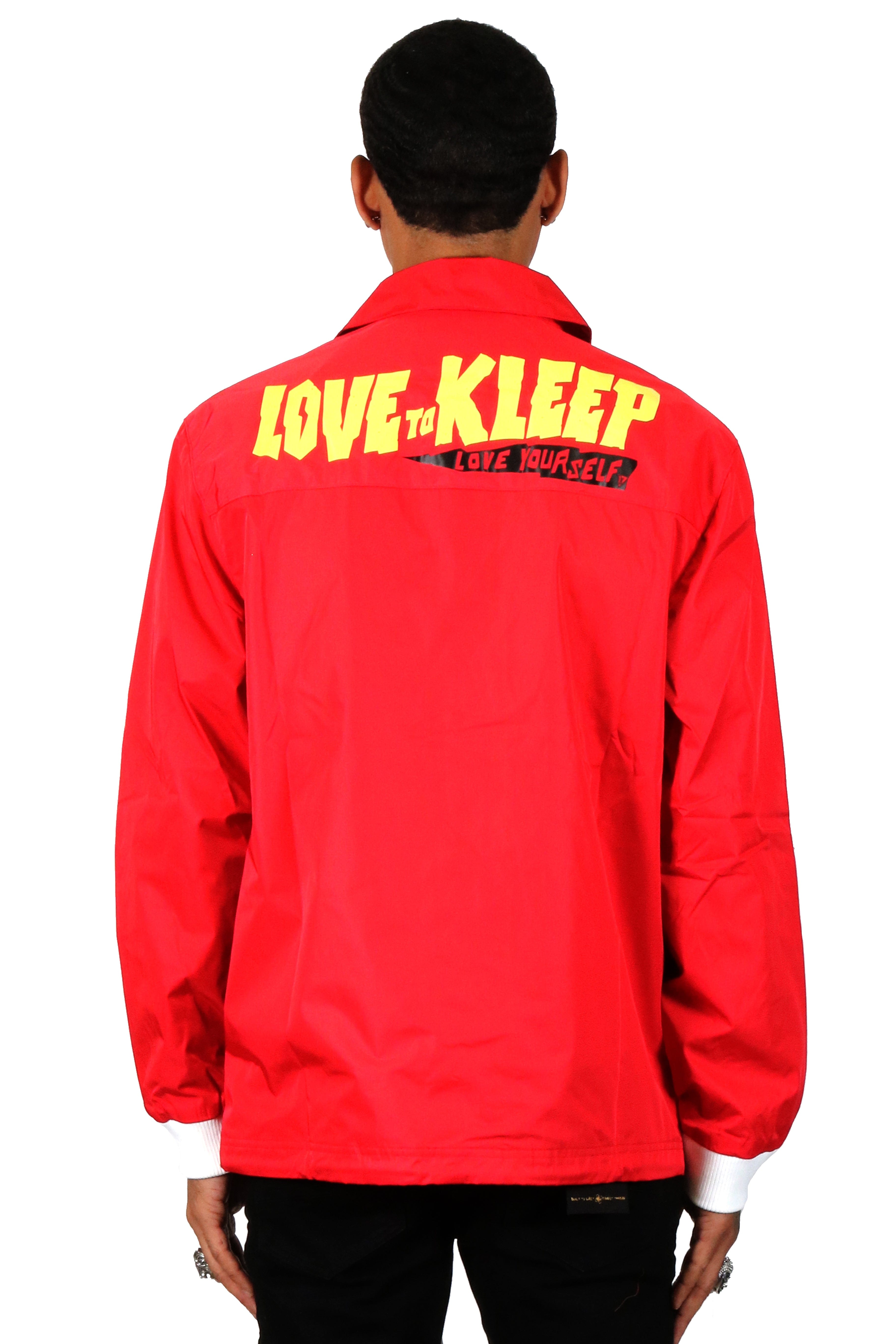 KLEEP Men's Jacket MAROON Men's premium nylon coach jacet