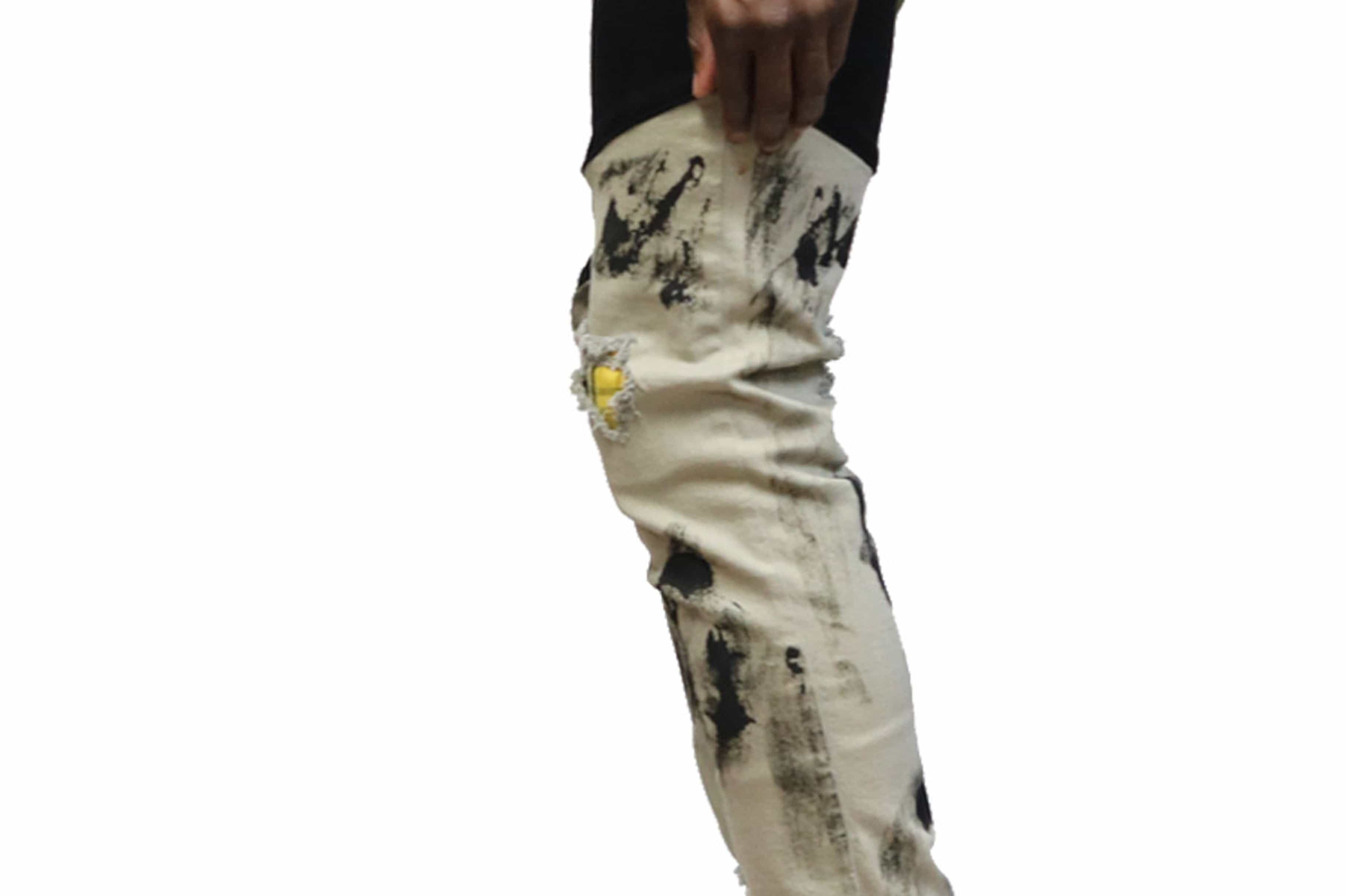 KLEEP Men's Pants Flynn Premium Washed Skinny Unbalanced Cut Pants