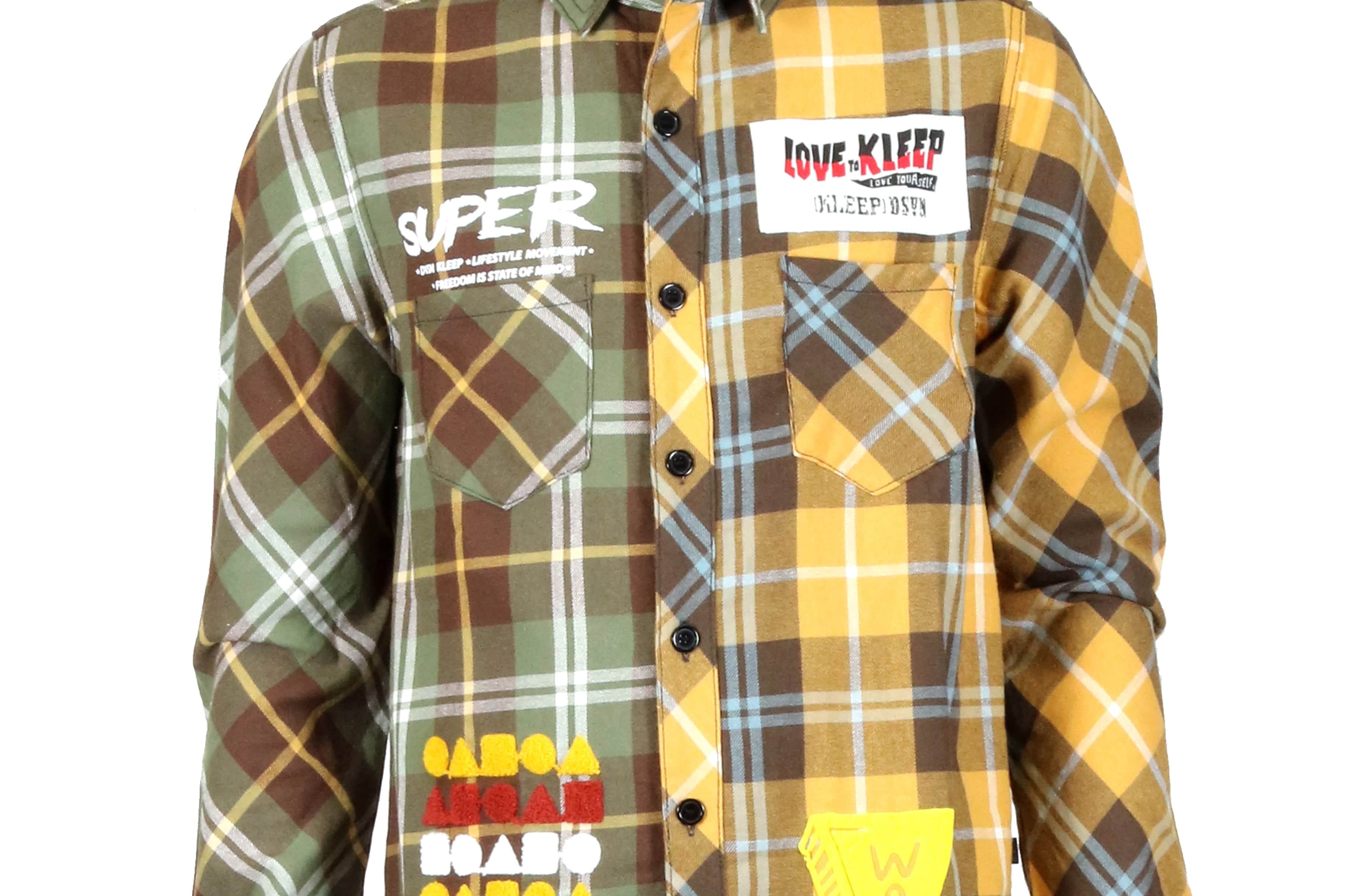 KLEEP Men's Shirt BISQUE Men's premium flannel button down shirt