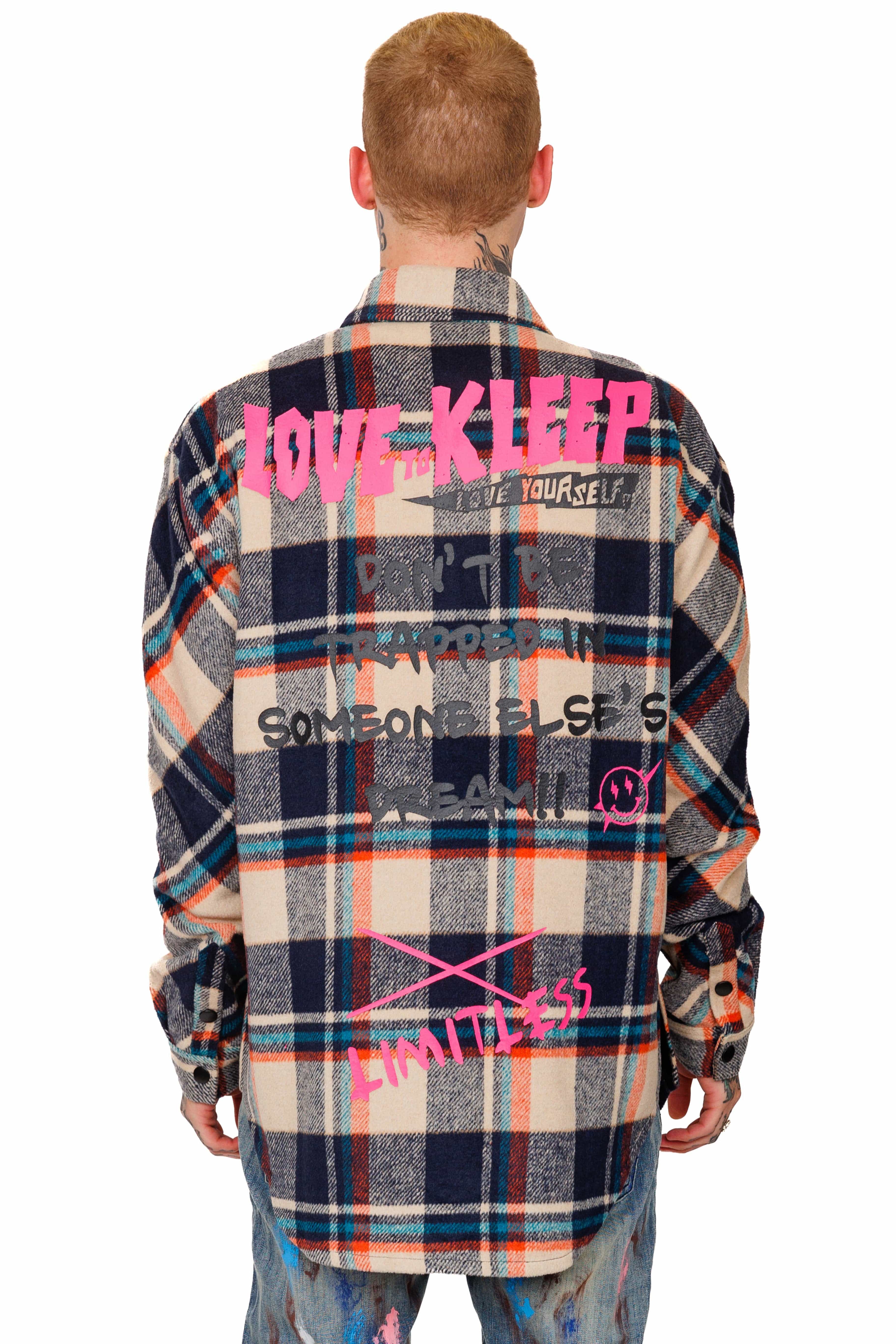 KLEEP Men's Shirt BOEUF Men's premium heavy flannel jacket type shirt