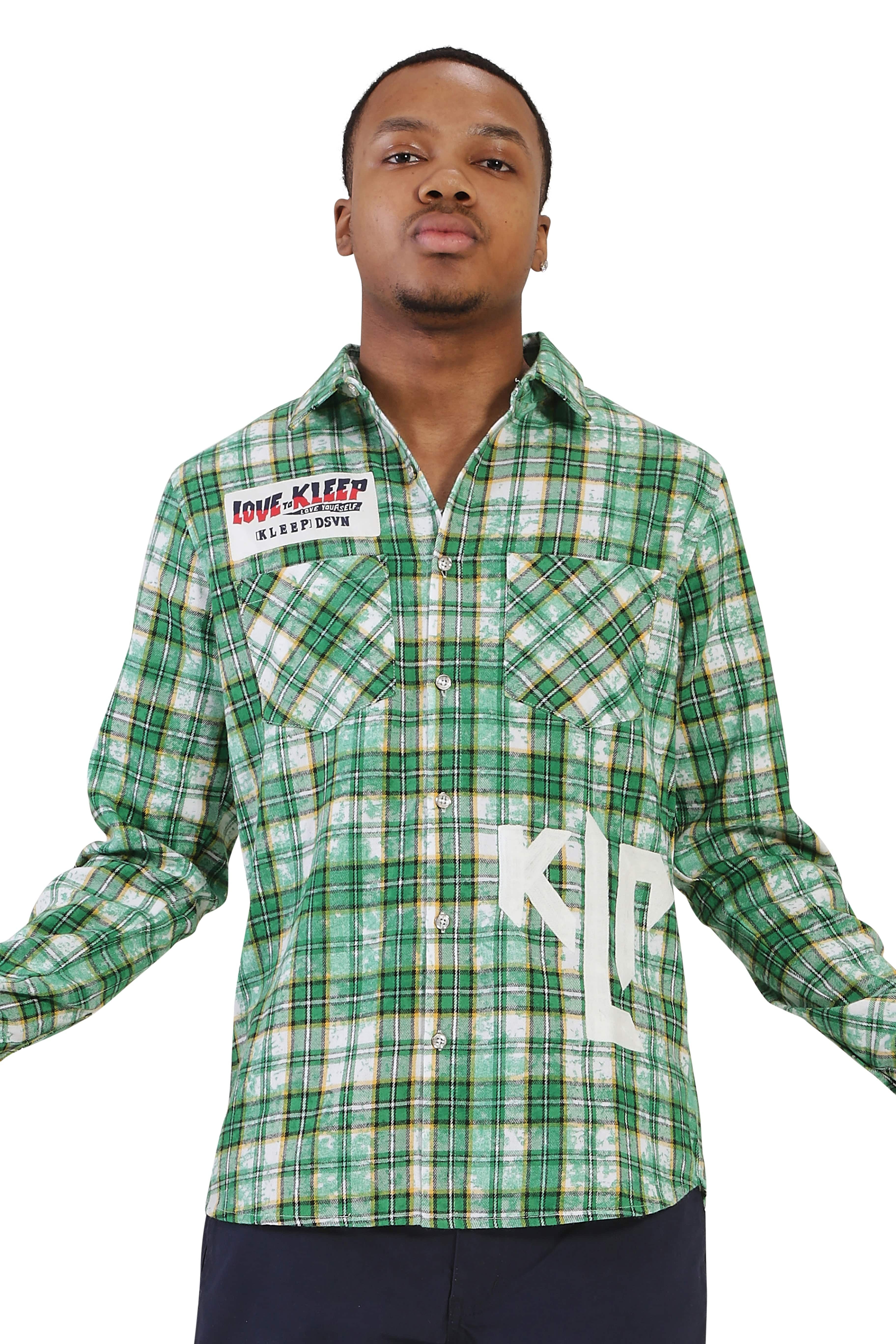 KLEEP Men's Shirt Camp Men's premium flannel button down shirt