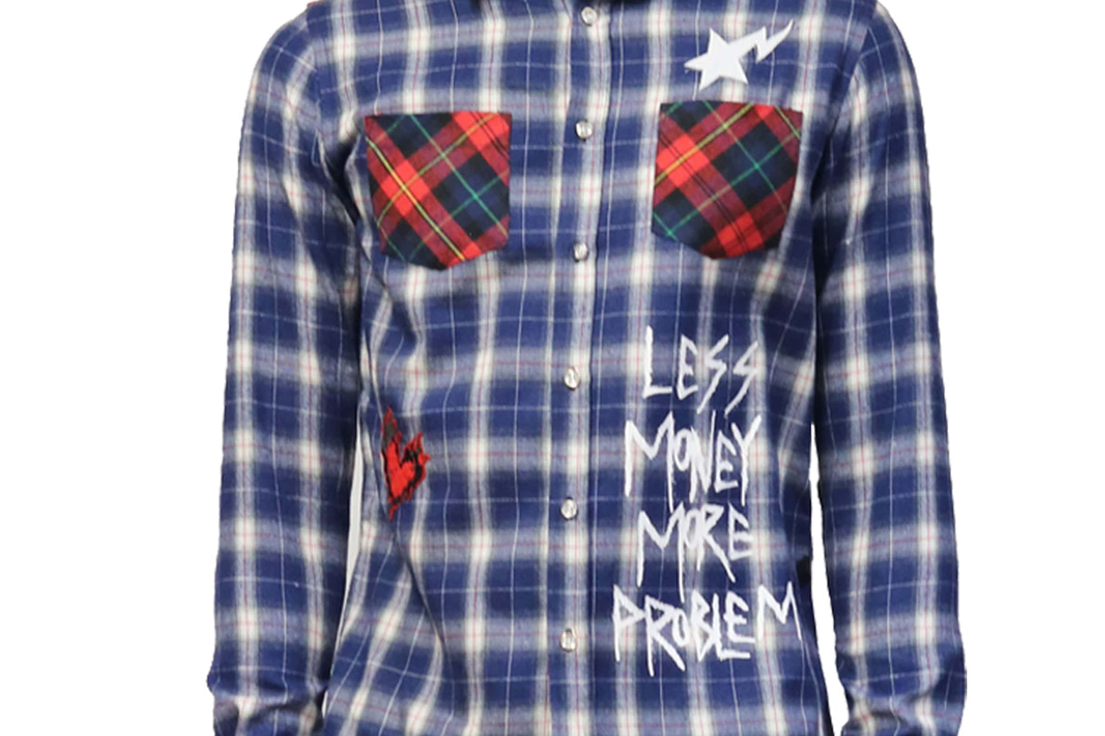 KLEEP Men's Shirt CAPUT Men's Premium half & half flannel Button-down Shirt