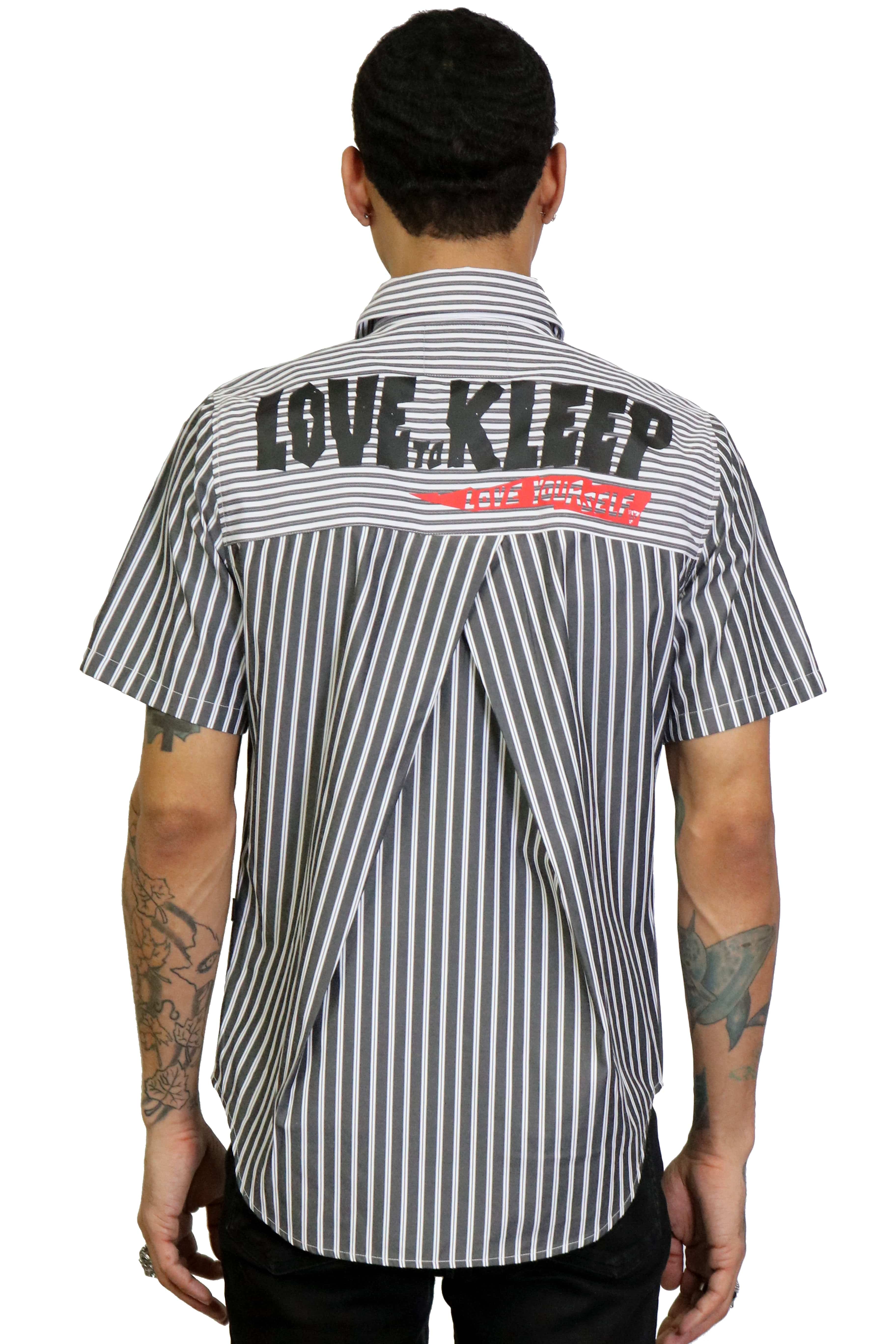 KLEEP Men's Shirt COS Men's premium shortsleeve buttondown shirt