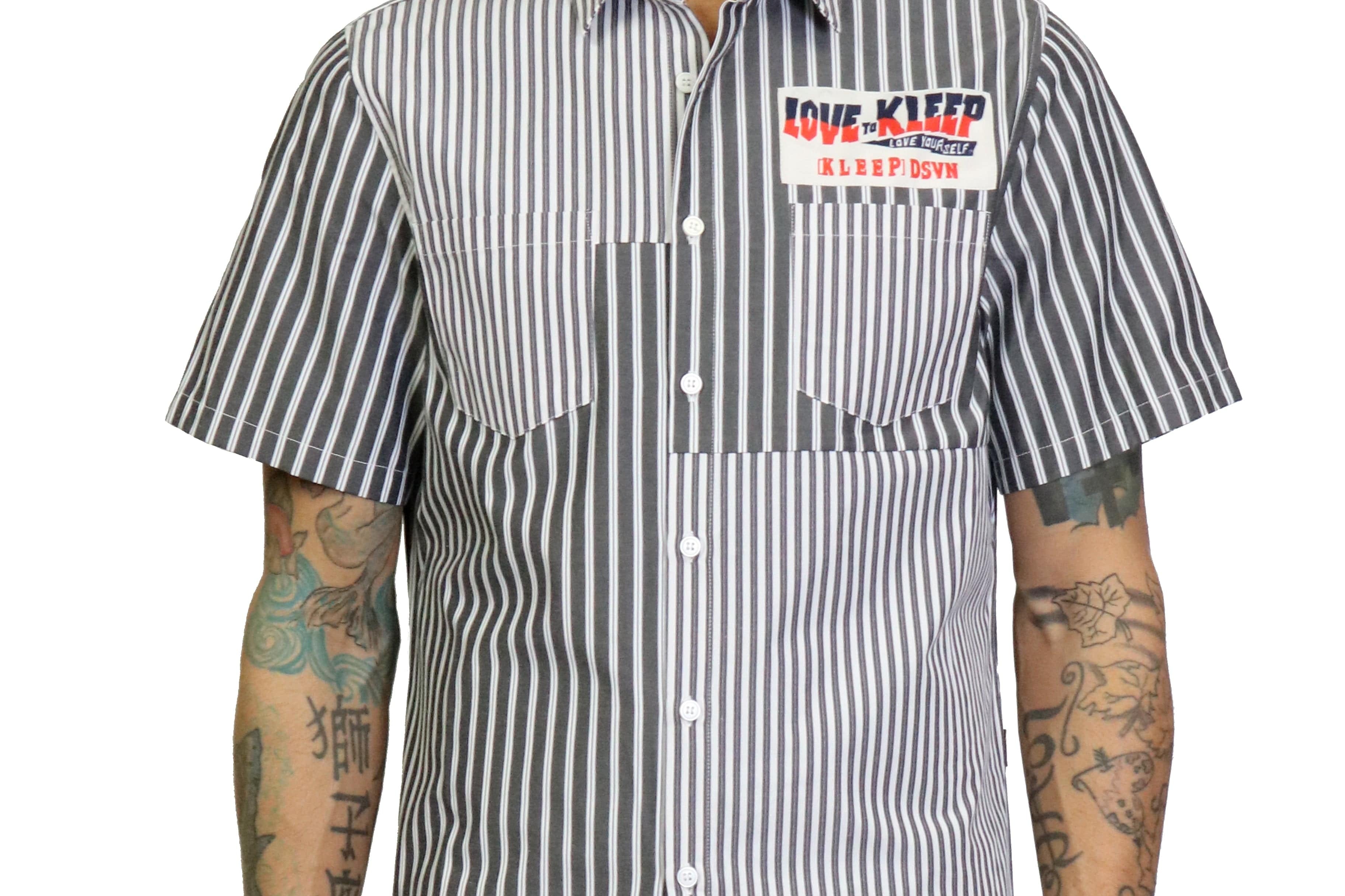 KLEEP Men's Shirt COS Men's premium shortsleeve buttondown shirt