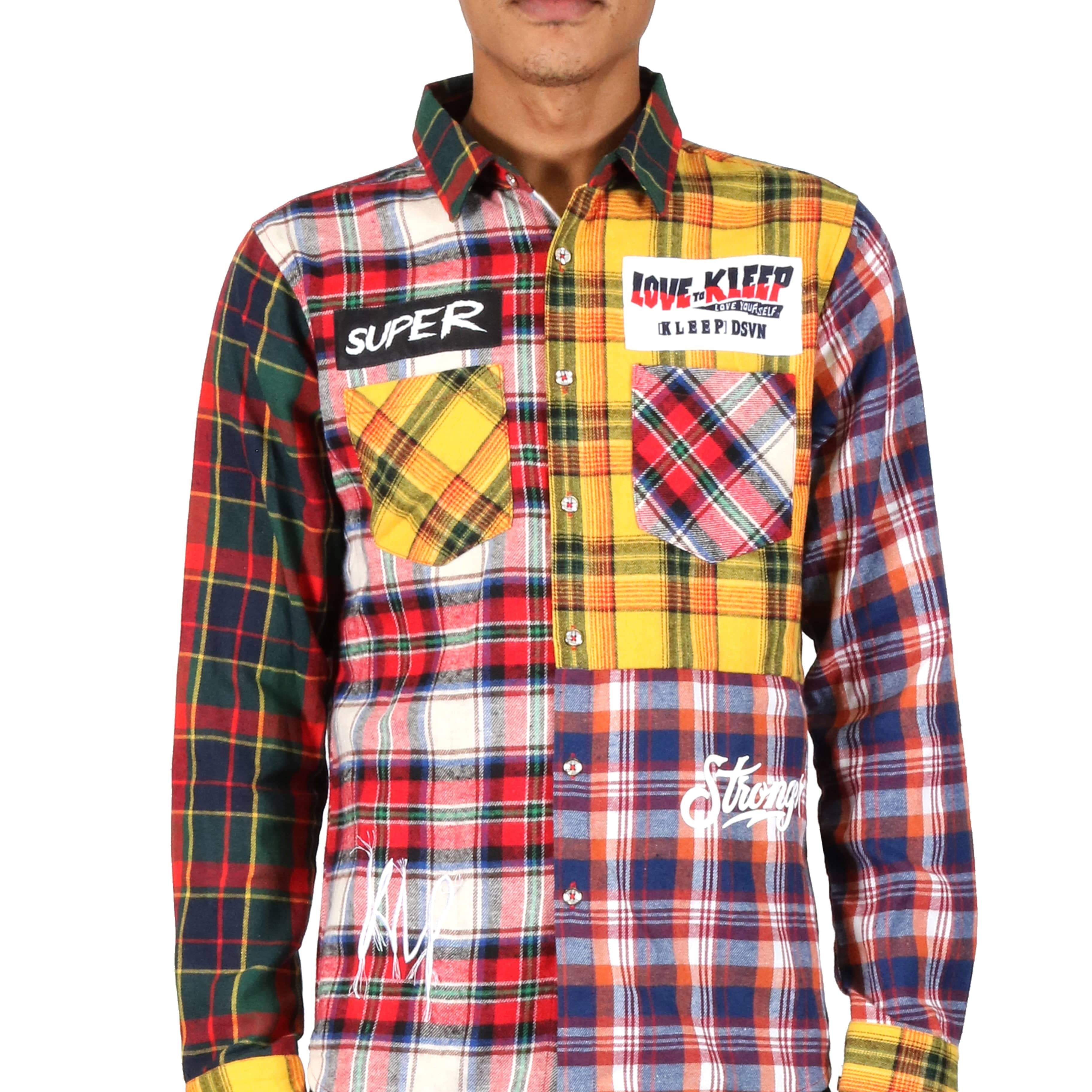 KLEEP Men's Shirt DIGRIS Men's premium flannel button down shirt