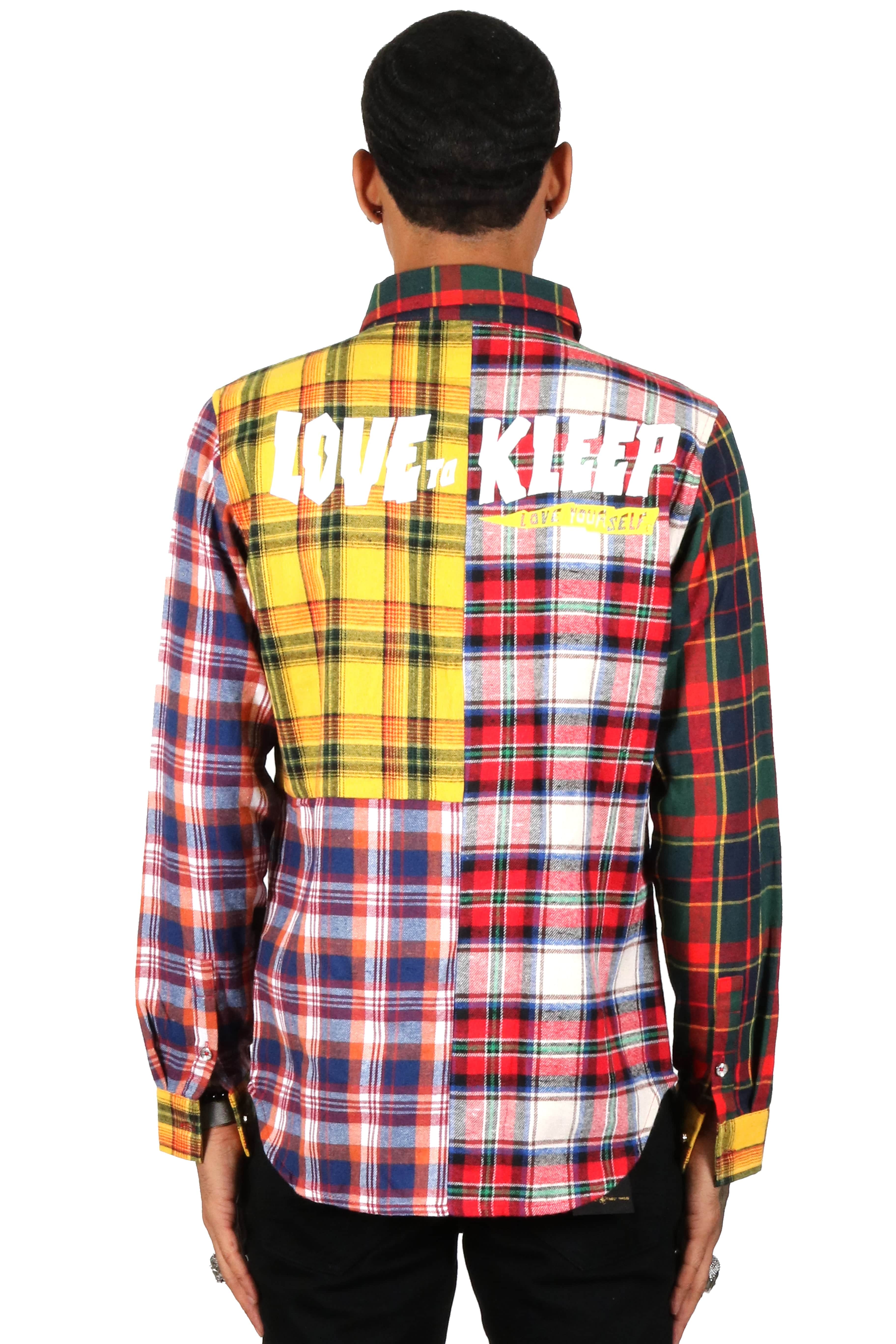 KLEEP Men's Shirt DIGRIS Men's premium flannel button down shirt