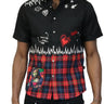 KLEEP Men's Shirt FLAME Men's Premium Short Sleeve Button-down Shirt