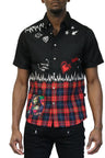 KLEEP Men's Shirt FLAME Men's Premium Short Sleeve Button-down Shirt