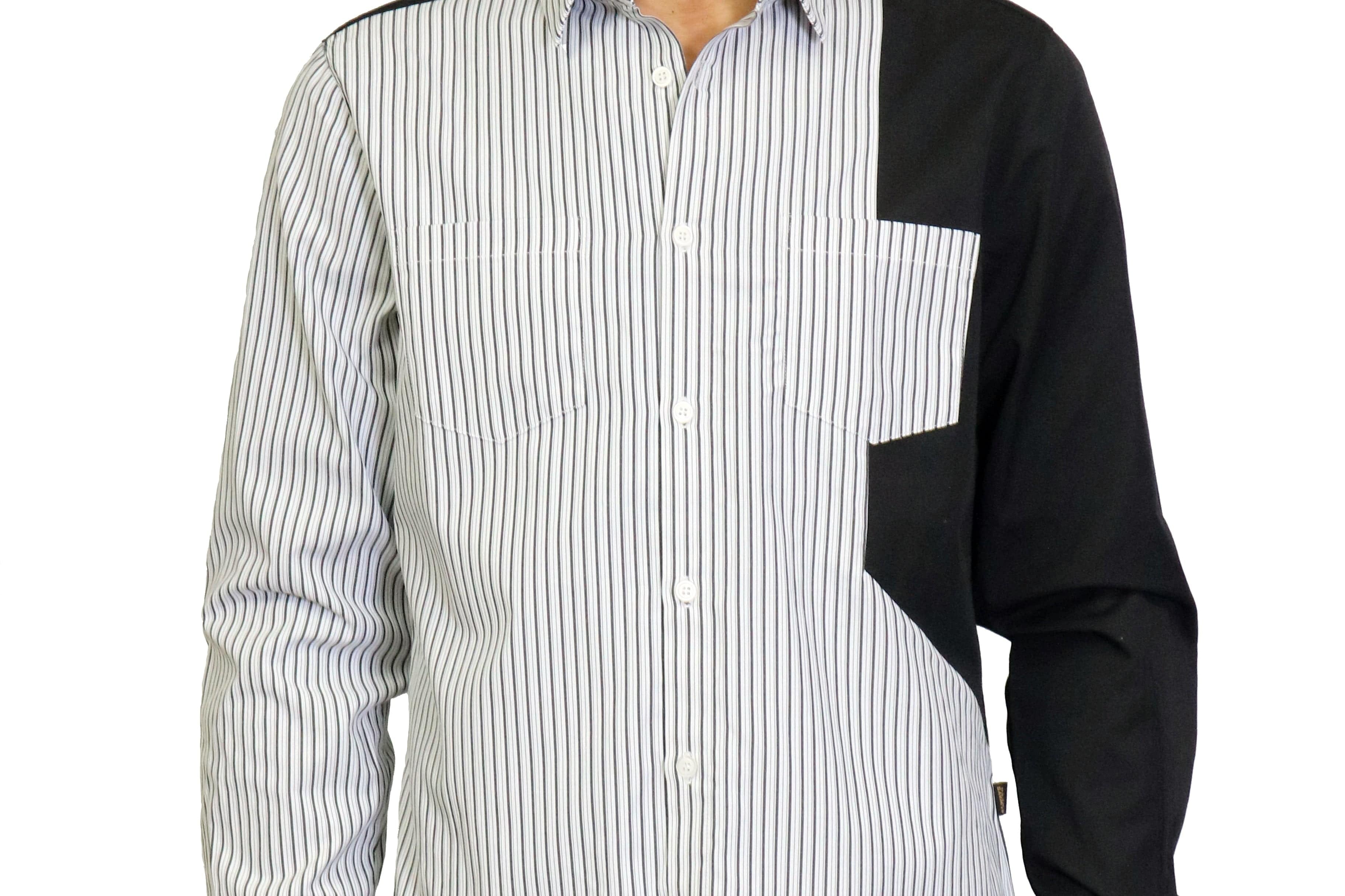 KLEEP Men's Shirt Kao Men's premium pinstripe button down shirt