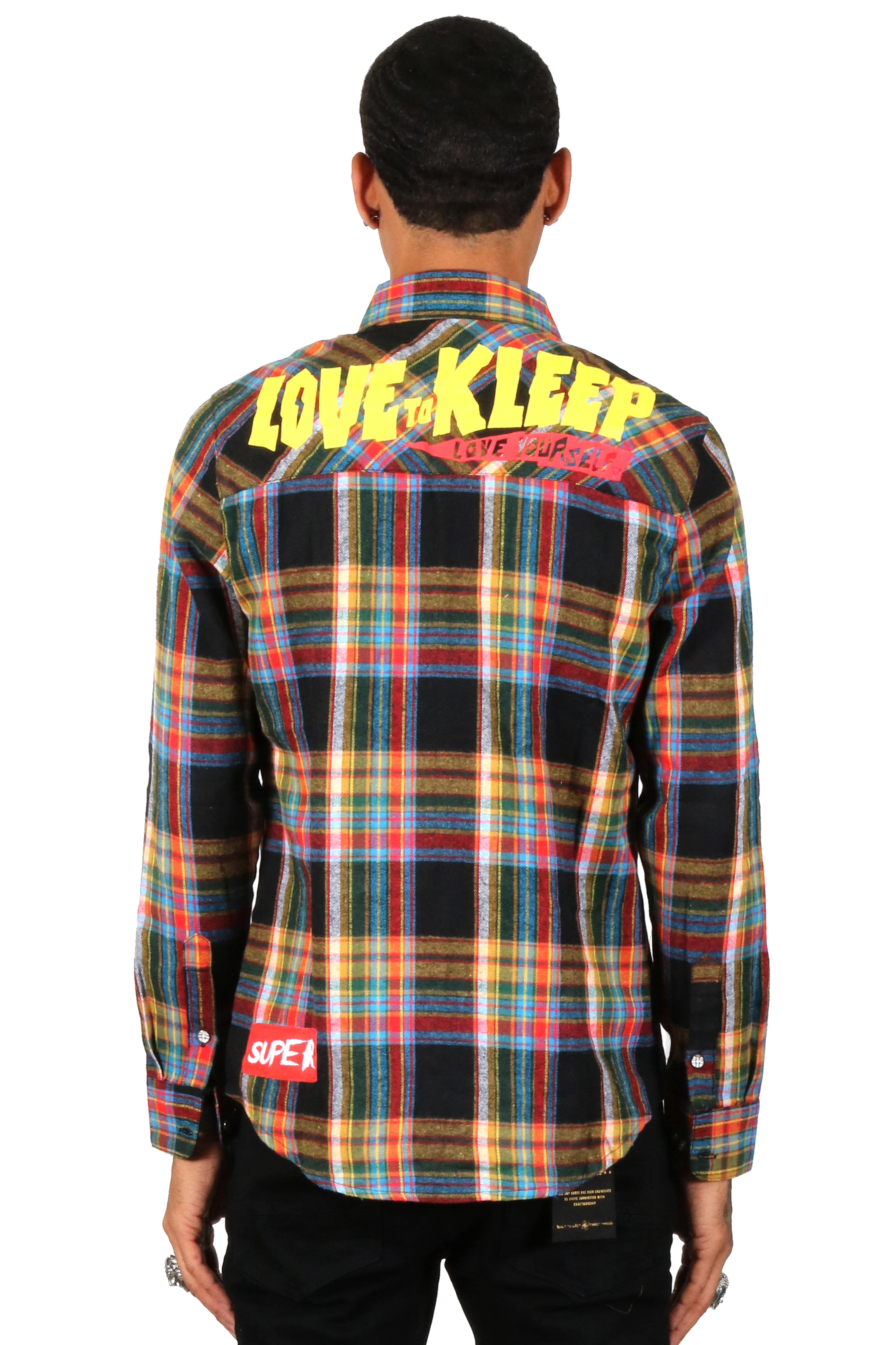 KLEEP Men's Shirt MIKADO Men's premium flannel button down shirt