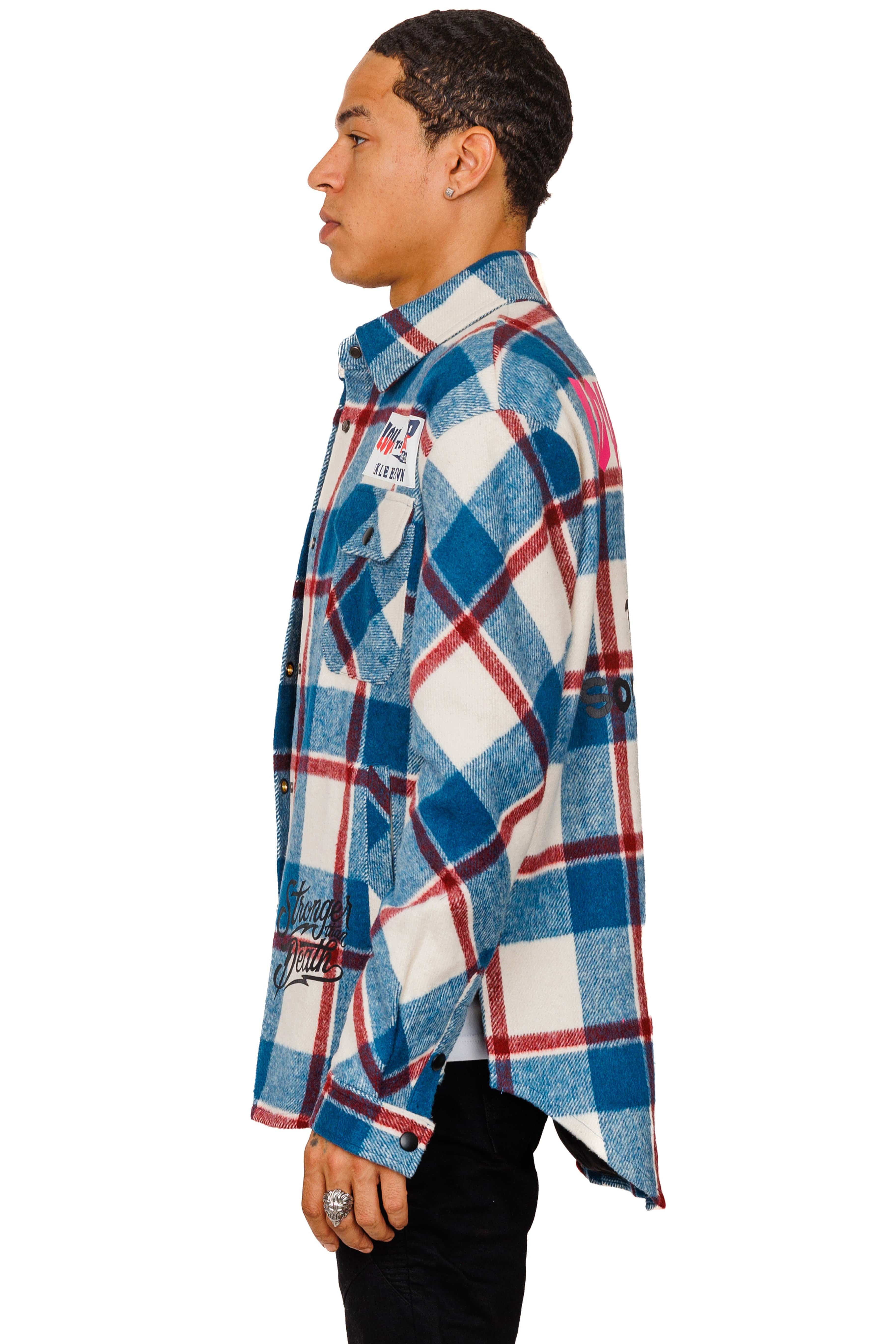KLEEP Men's Shirt SINOPER Men's premium heavy flannel jacket type shirt