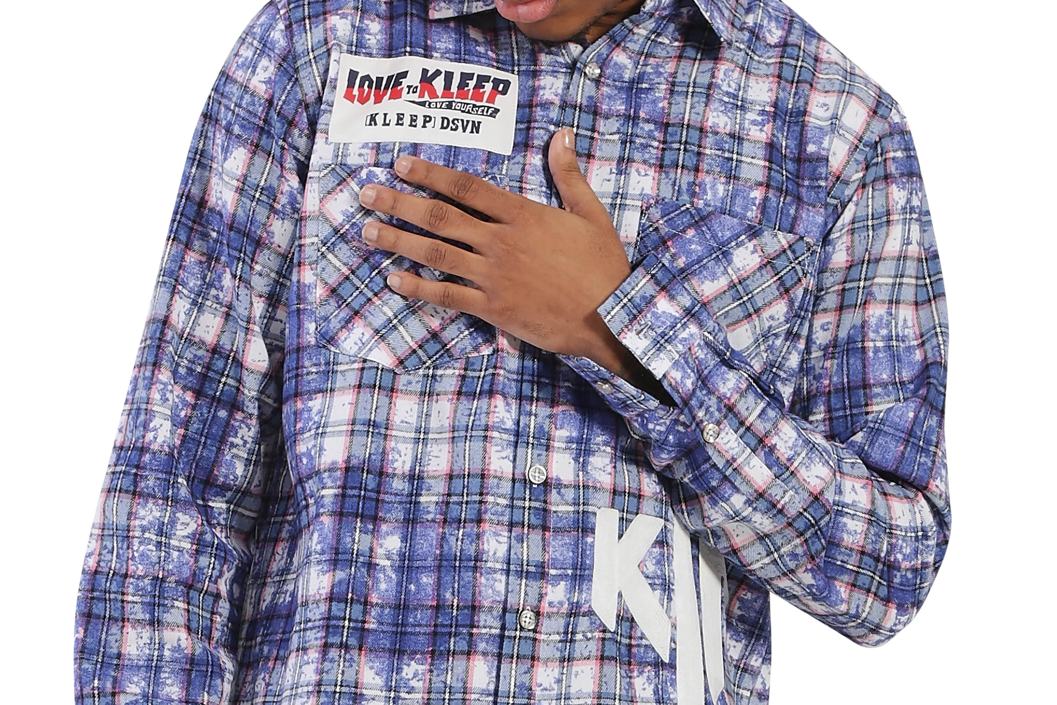 KLEEP Men's Shirt Unik Men's premium flannel button down shirt
