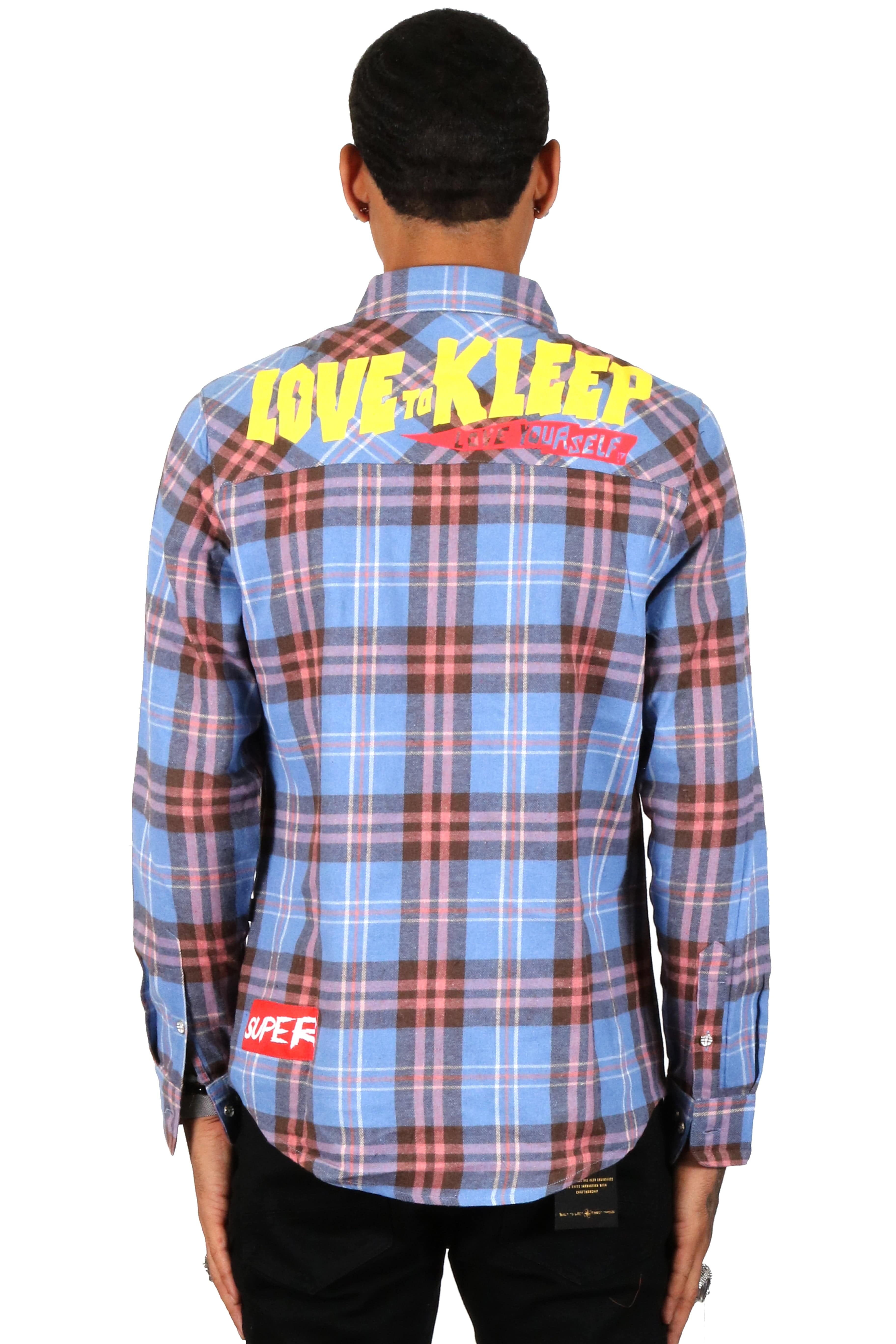 KLEEP Men's Shirt WENGE Men's premium flannel button down shirt