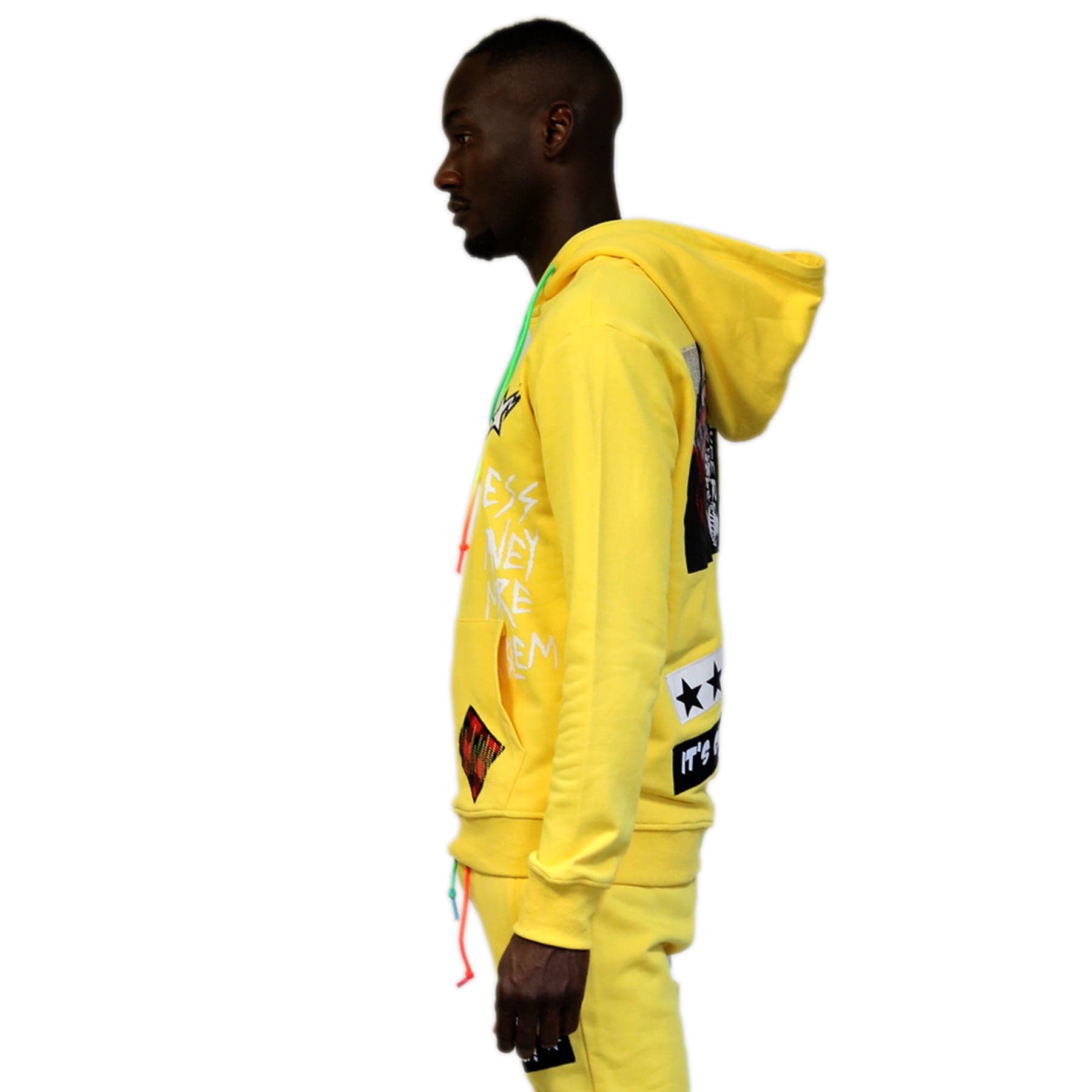 KLEEP Men's Sweatshirt Giallo Premium Pullover Hoodie