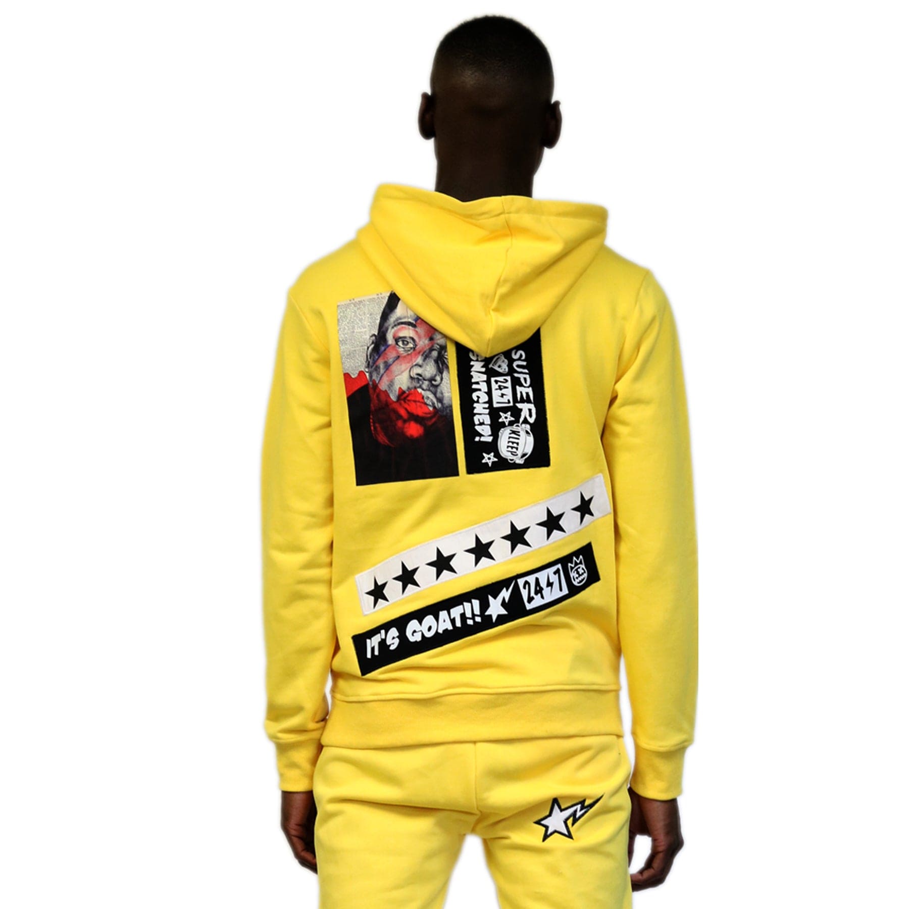 KLEEP Men's Sweatshirt Giallo Premium Pullover Hoodie