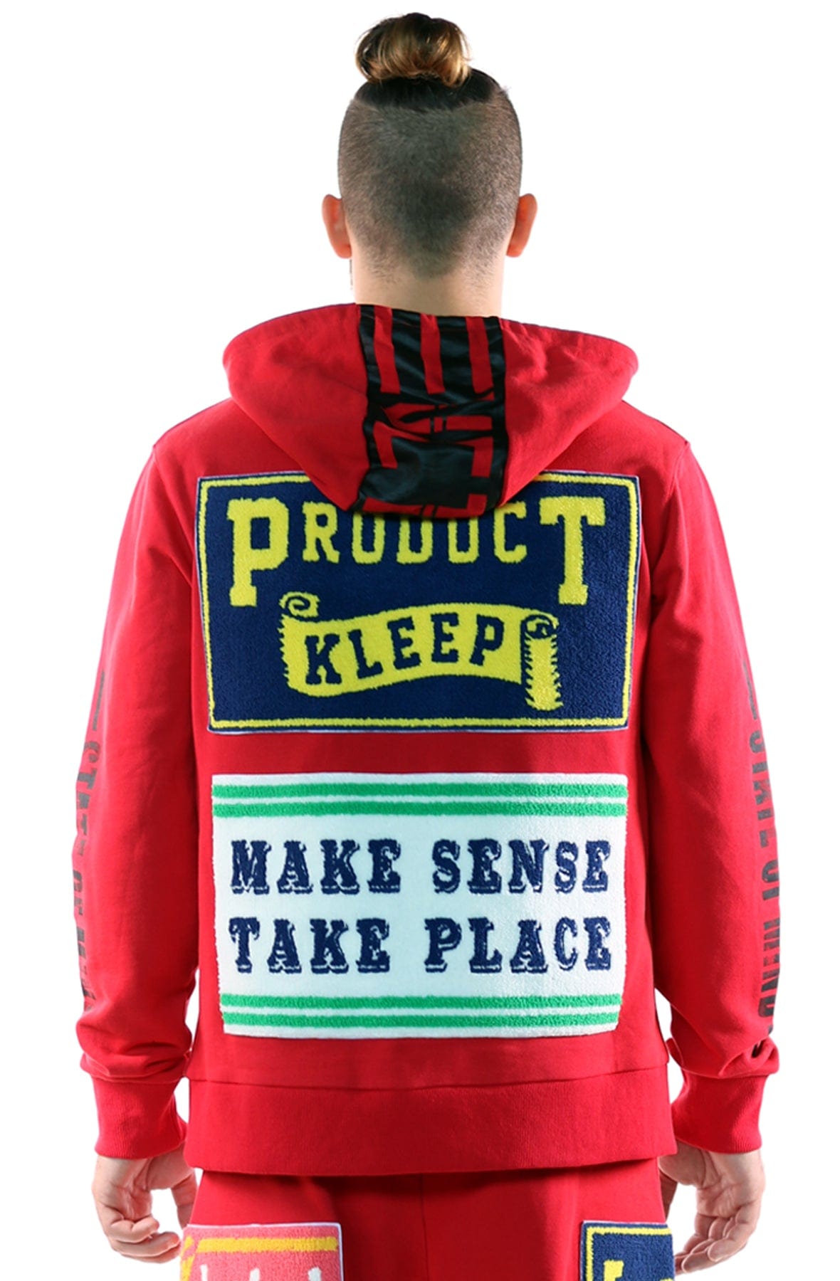 KLEEP Men's Sweatshirt KLEEP Men's Premium French Terry Pullover Hoodie with Chenille Patch&Print