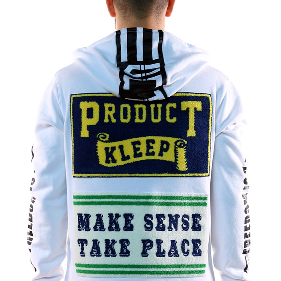 KLEEP Men's Sweatshirt KLEEP Men's Premium French Terry Pullover Hoodie with Chenille Patch&Print