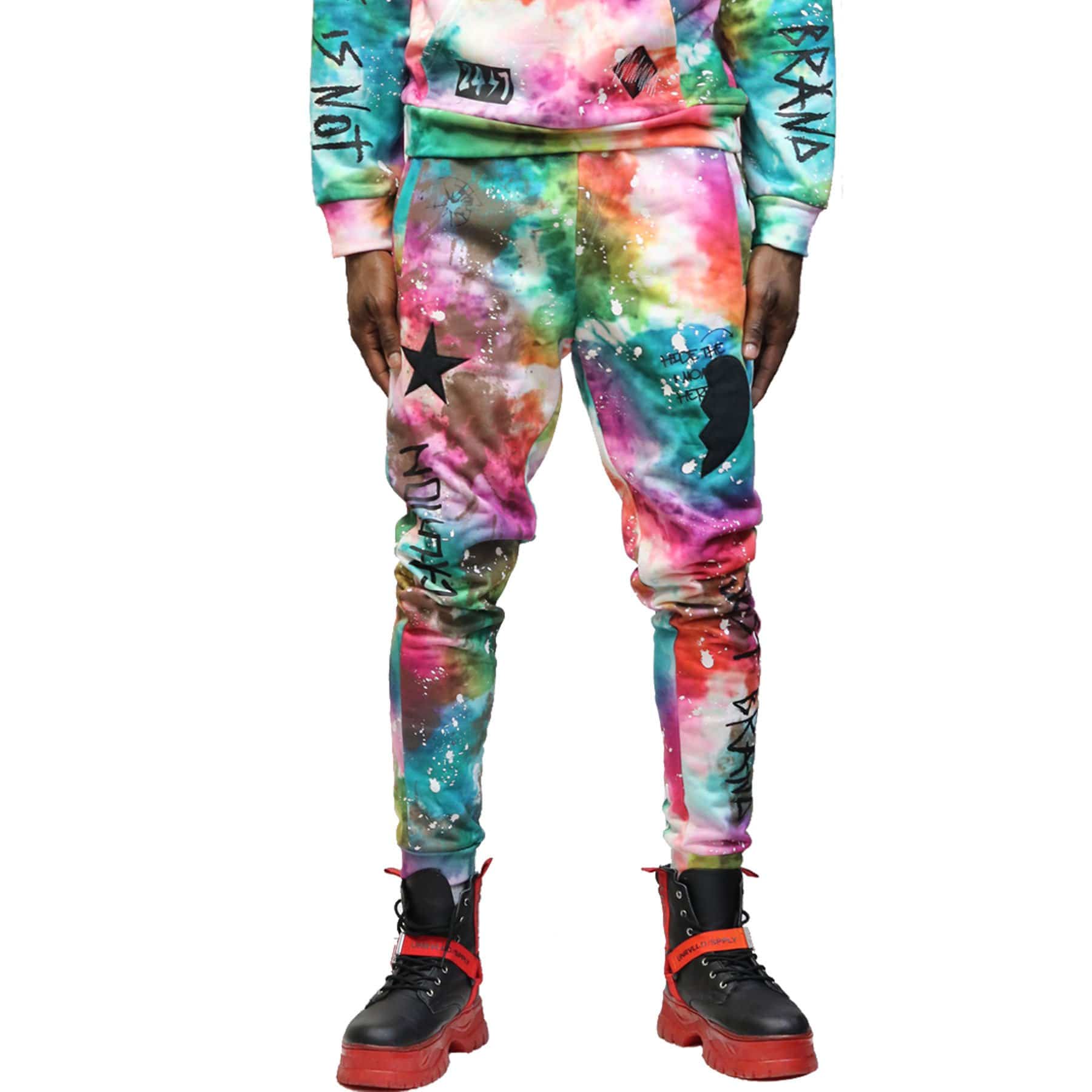 KLEEP Men's Sweatshirt SQUAD Tie die Pullover Hoodie