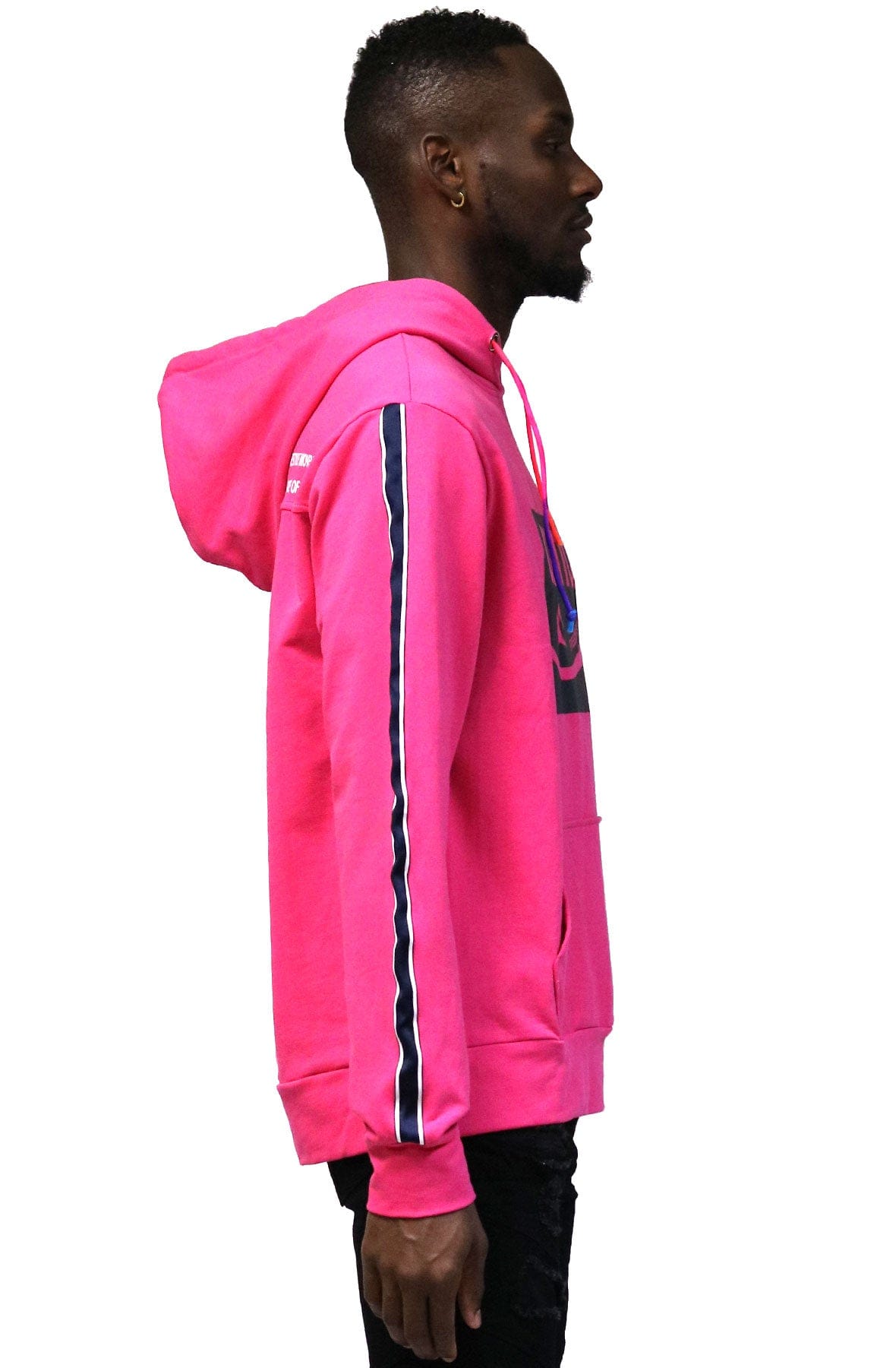 KLEEP Men's Sweatshirt Tana Men's Premium Solid French Terry Hoodie with Reflective Print Details