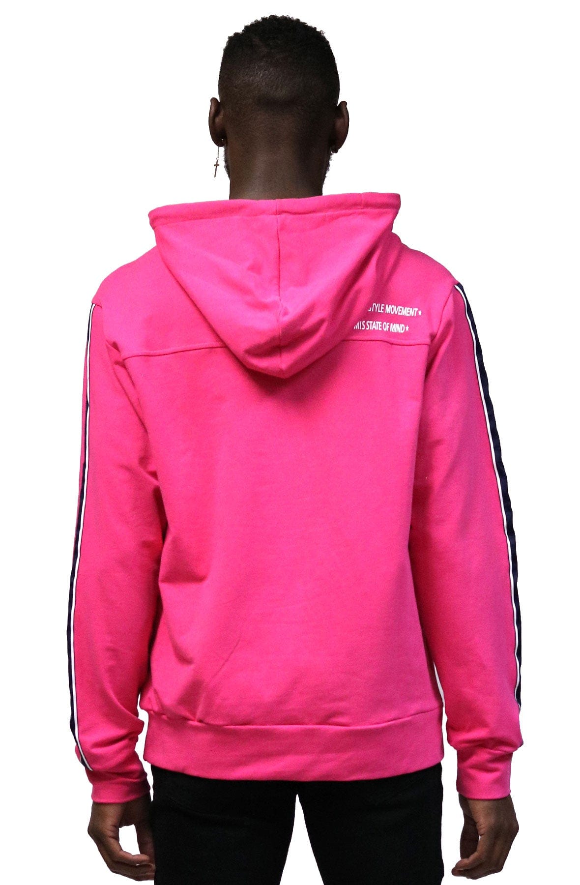 KLEEP Men's Sweatshirt Tana Men's Premium Solid French Terry Hoodie with Reflective Print Details