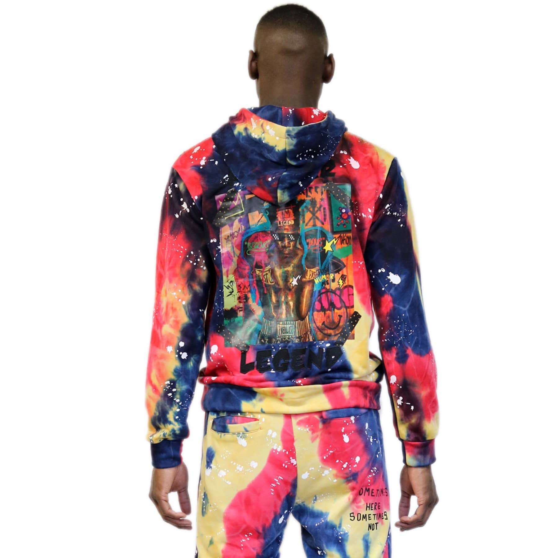 KLEEP Men's Sweatshirt TOPE Tie die Pullover Hoodie